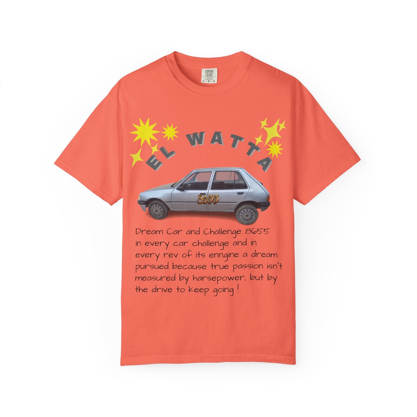 El Watta Vintage Car T-shirt, Unique Design, Unisex Garment-Dyed Tee, Retro Car Lover Gift, Funny Auto Apparel, Unique Gift for Him or Her