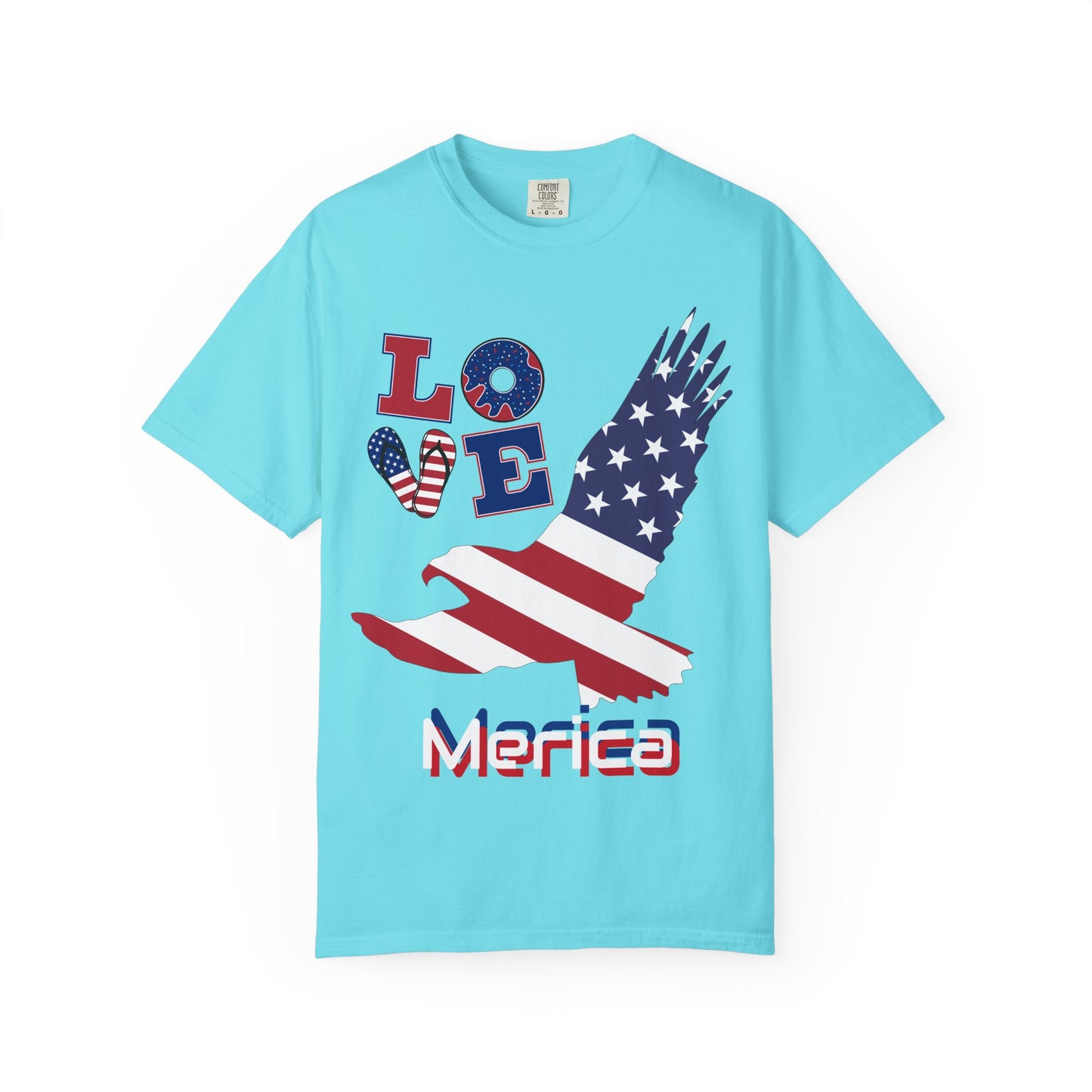 Patriotic Graphic T-Shirt, Love Merica Tee, July 4th Apparel, Unisex Independence Day Shirt, USA Pride Gift, Casual Summer Top