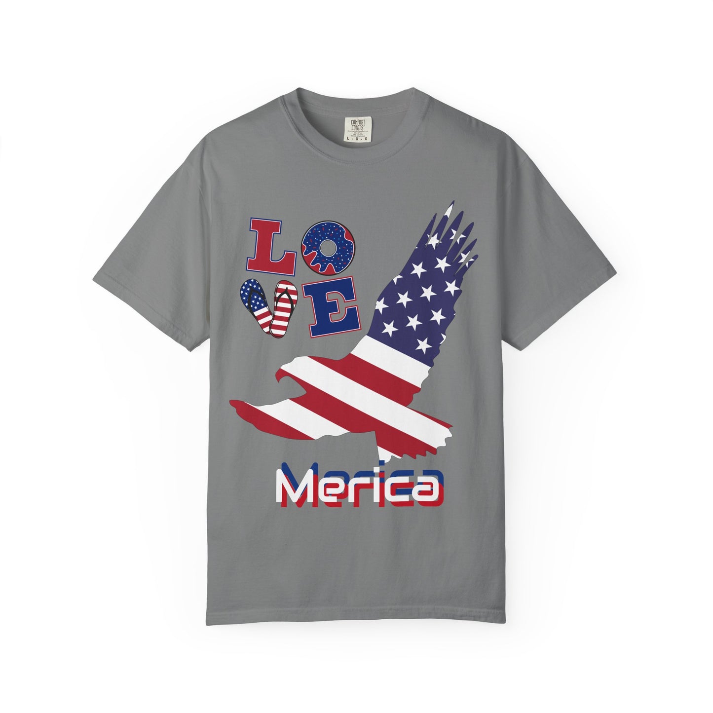 Patriotic Graphic T-Shirt, Love Merica Tee, July 4th Apparel, Unisex Independence Day Shirt, USA Pride Gift, Casual Summer Top