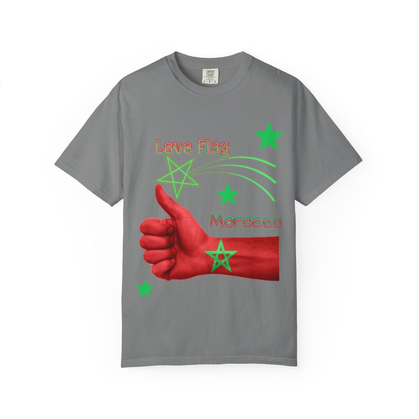 Moroccan Love Flag T-Shirt, Unisex Tee, Casual Wear, Gifts for Travelers, Unique Souvenir, Summer Fashion