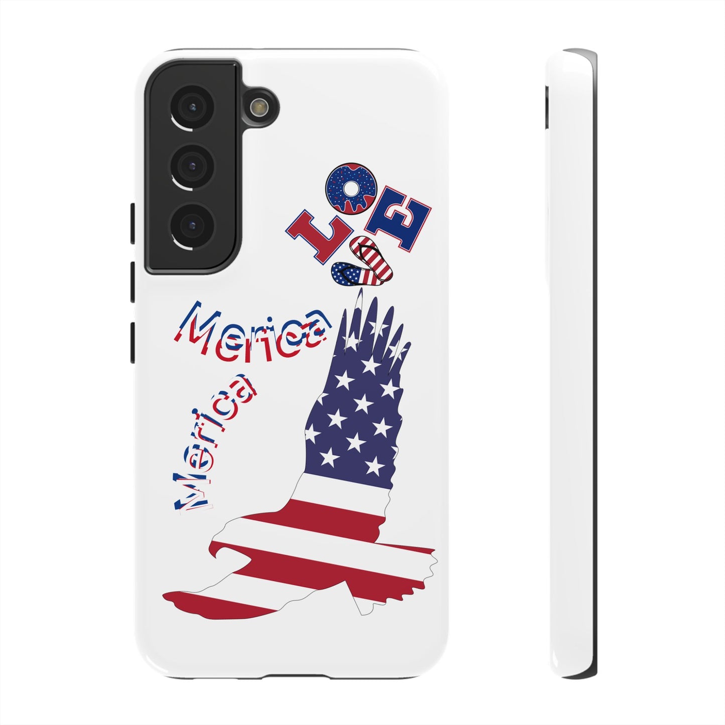 Patriotic Phone Case, Love America Design, American Flag Accessory, Perfect Gift for Veterans, Independence Day, Memorial Day