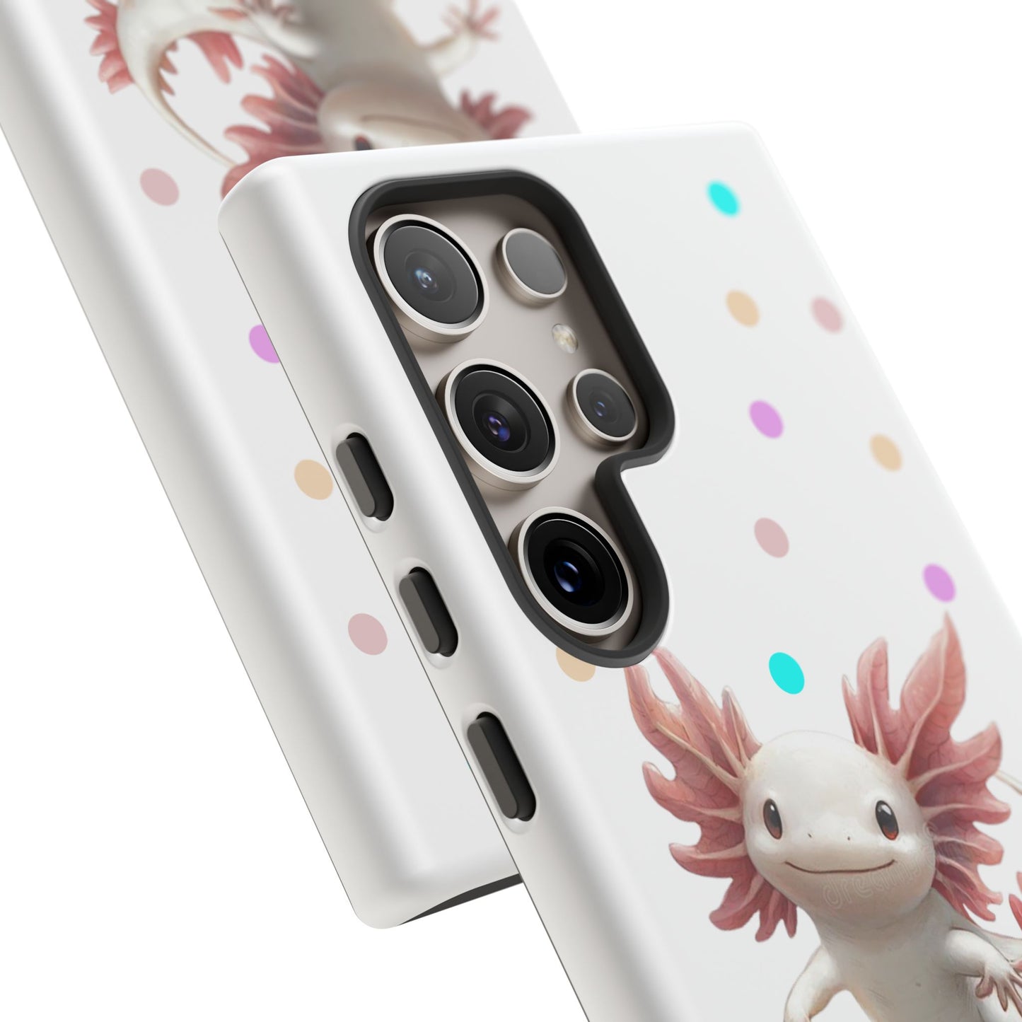 Cute Axolotl Phone Case, Kawaii Phone Cover, Gifts for Kids, Animal Lover Accessories, Cute Axolotl Design