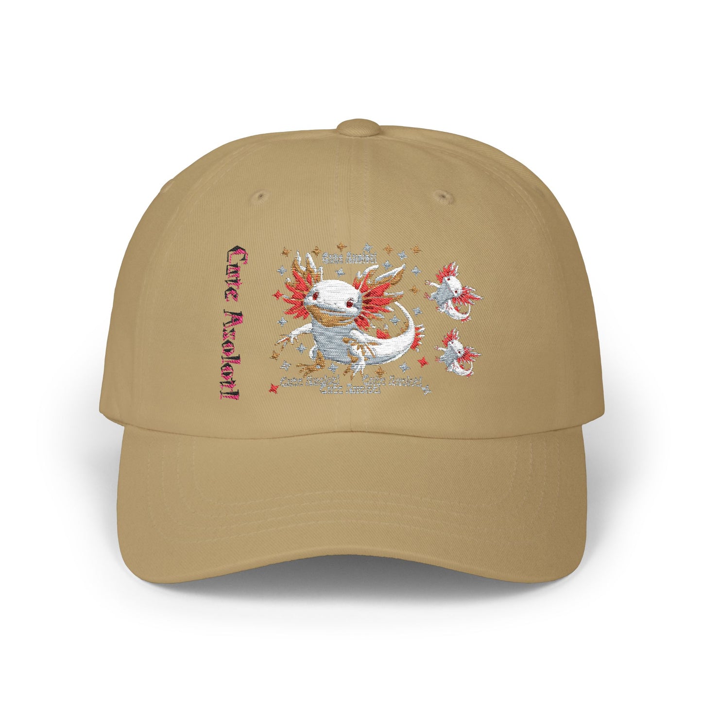 Cute Axolotl Dad Cap, Casual Cap for Animal Lovers, Gifts for Fathers, Summer Accessories, Trendy Dad Hat, Outdoor Wear