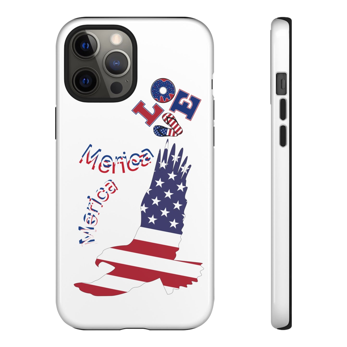 Patriotic Phone Case, Love America Design, American Flag Accessory, Perfect Gift for Veterans, Independence Day, Memorial Day