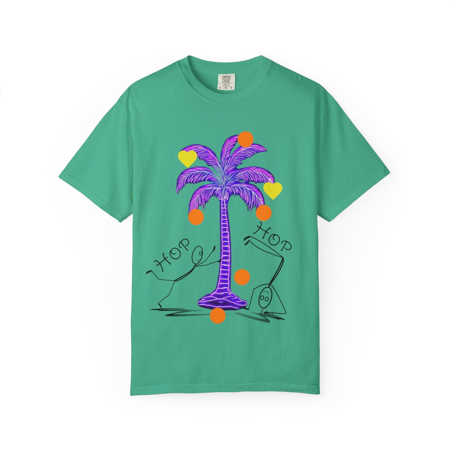 Vibrant Palm Tree Unisex T-Shirt, Casual Summer Wear, Gift for Beach Lovers, Fun Graphic Tee, Vacation Outfit, Artistic Summer Style
