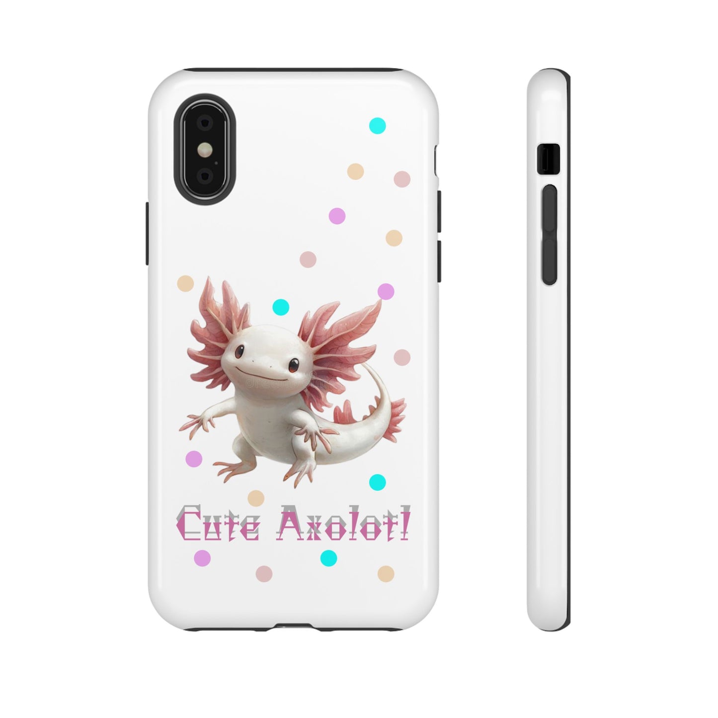 Cute Axolotl Phone Case, Kawaii Phone Cover, Gifts for Kids, Animal Lover Accessories, Cute Axolotl Design