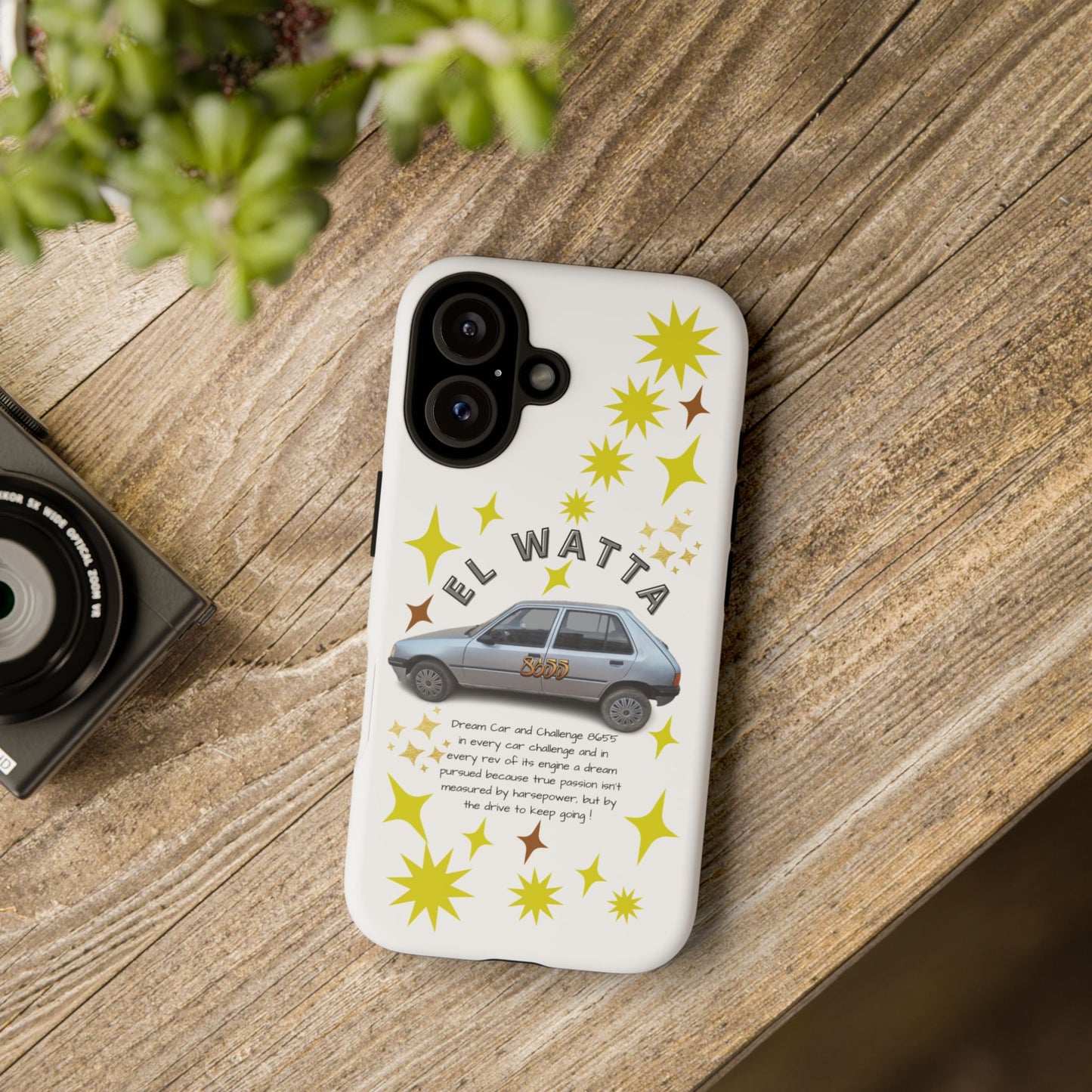 El Watta Phone Case - Retro Car Design, Tough Case, Unique Gift for Car Lovers, Funny Phone Accessory, Fun Birthday Present