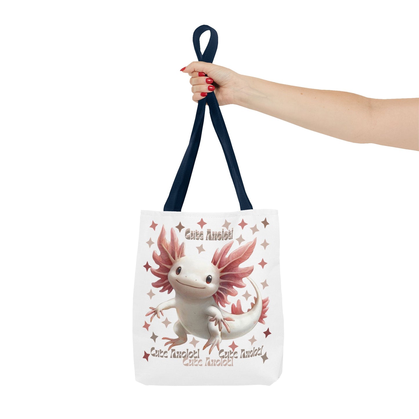 Cute Axolotl Tote Bag - Quirky Grocery Bag, Beach Bag, Gift for Animal Lovers, Cool Eco-Friendly Shopping Bag