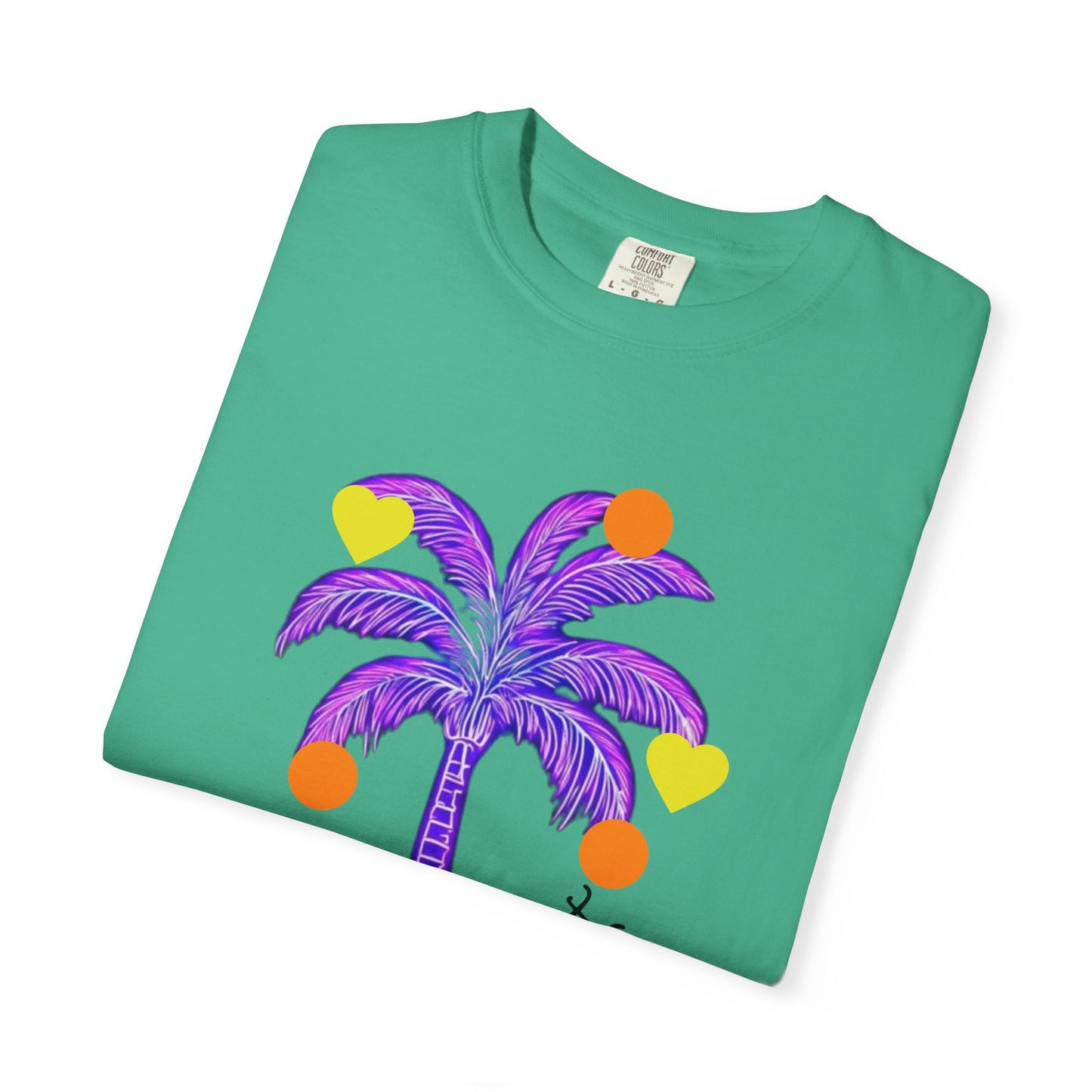 Vibrant Palm Tree Unisex T-Shirt, Casual Summer Wear, Gift for Beach Lovers, Fun Graphic Tee, Vacation Outfit, Artistic Summer Style