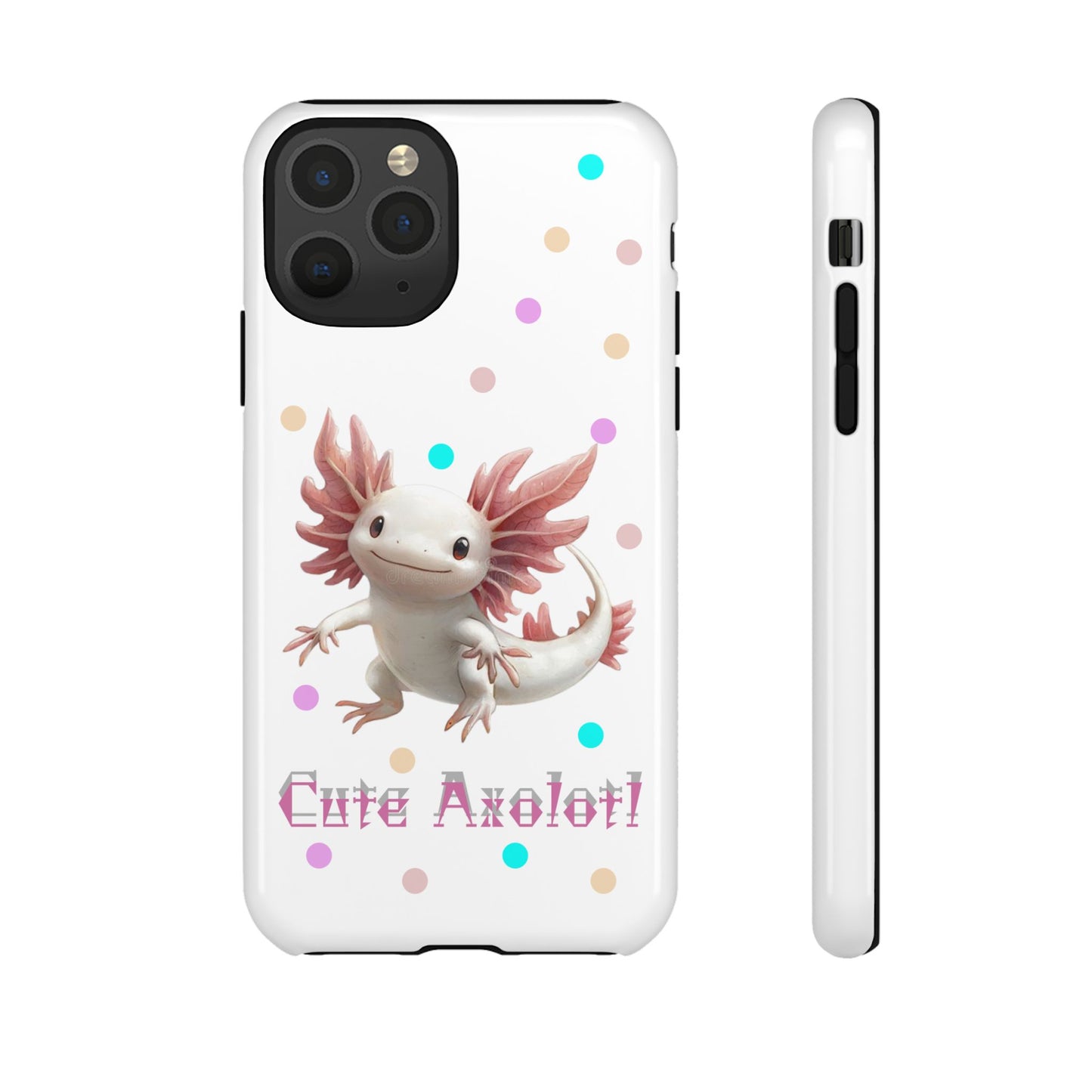 Cute Axolotl Phone Case, Kawaii Phone Cover, Gifts for Kids, Animal Lover Accessories, Cute Axolotl Design