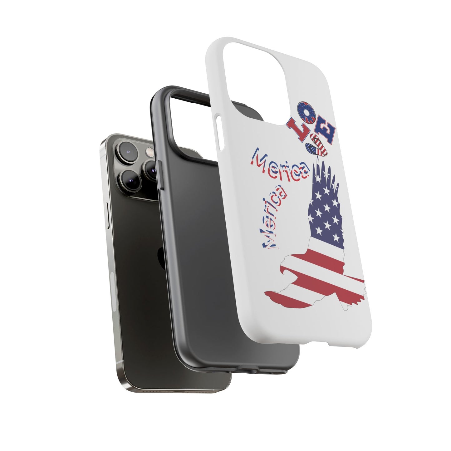 Patriotic Phone Case, Love America Design, American Flag Accessory, Perfect Gift for Veterans, Independence Day, Memorial Day