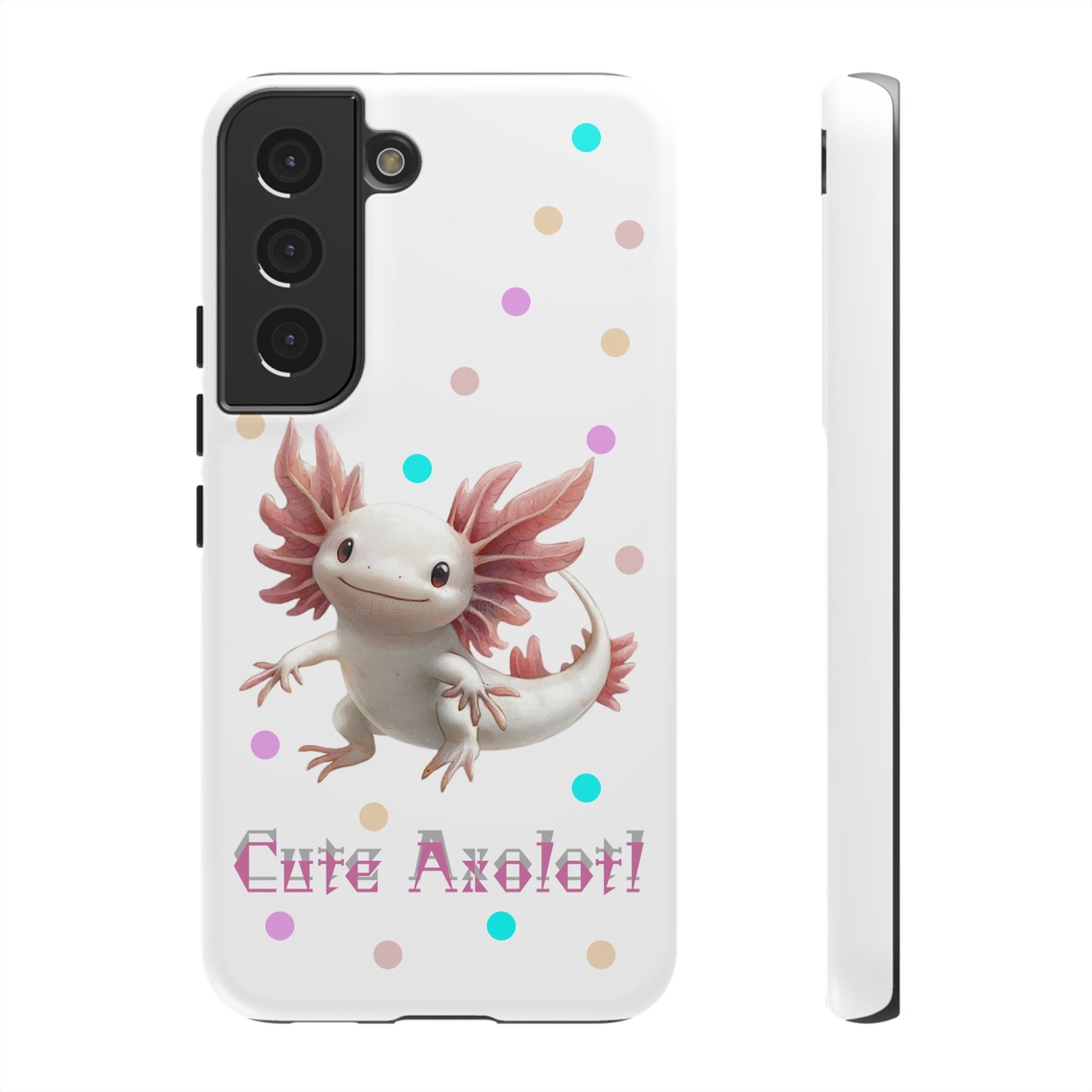 Cute Axolotl Phone Case, Kawaii Phone Cover, Gifts for Kids, Animal Lover Accessories, Cute Axolotl Design