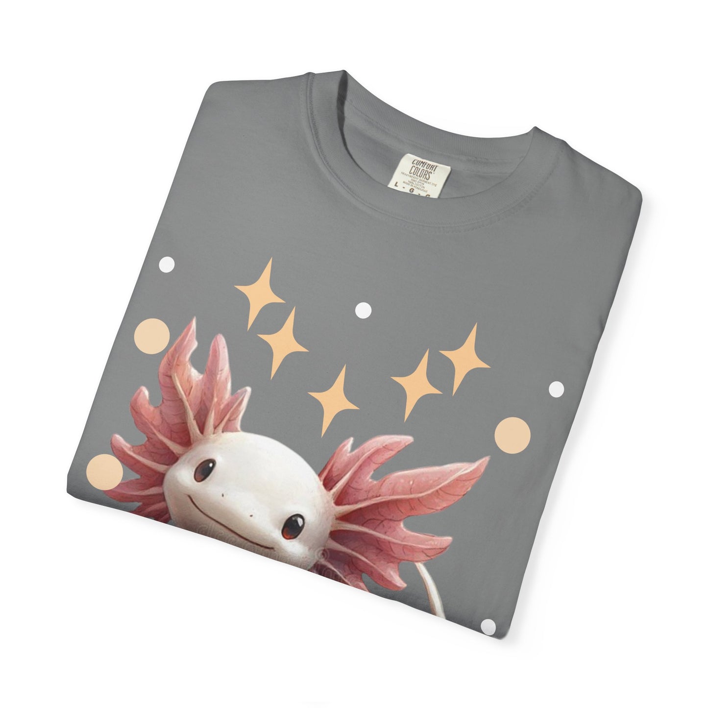 Cute Axolotl T-Shirt for Nature Lovers, Unisex Garment-Dyed Tee, Gift for Animal Enthusiasts, Casual Wear, Birthday Present