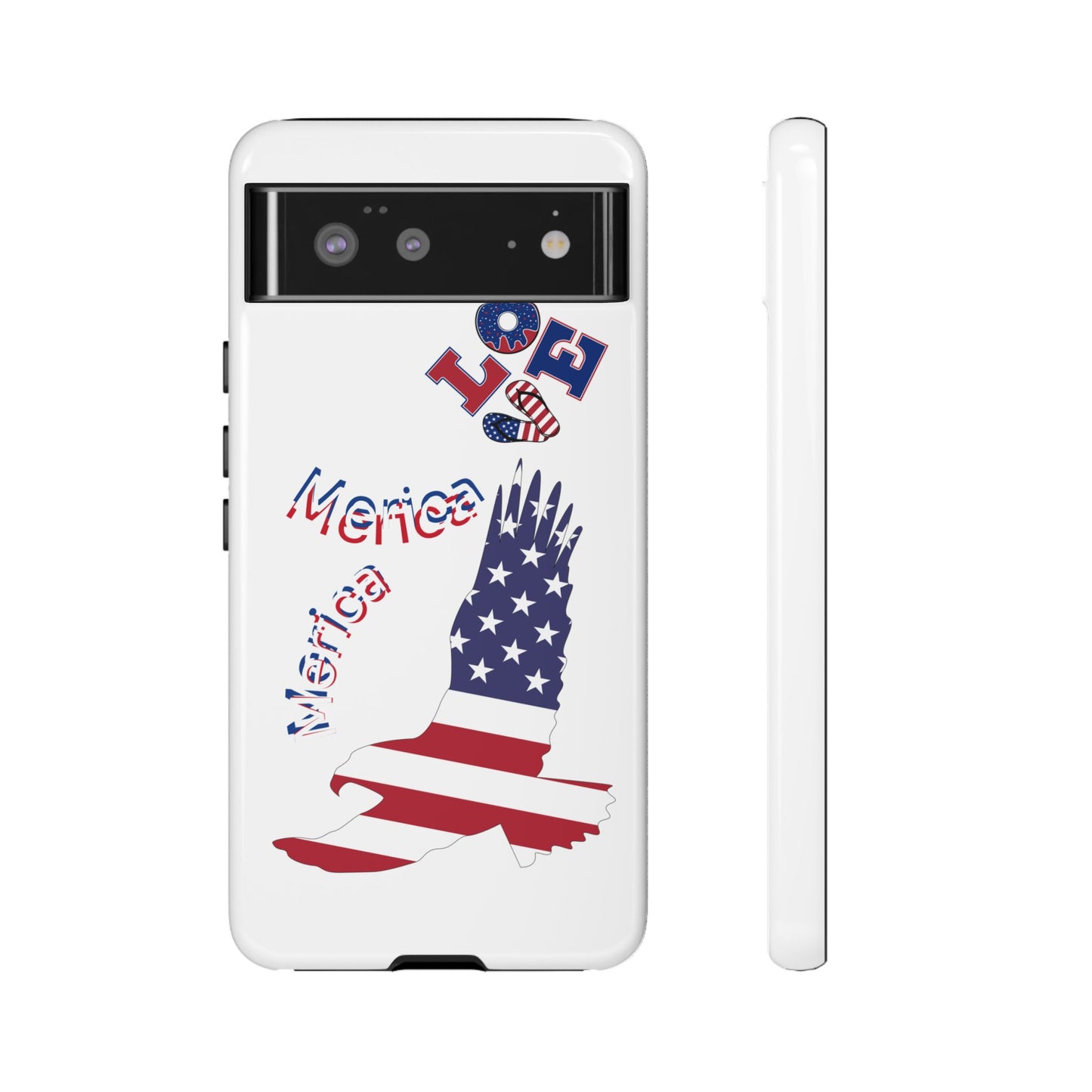 Patriotic Phone Case, Love America Design, American Flag Accessory, Perfect Gift for Veterans, Independence Day, Memorial Day