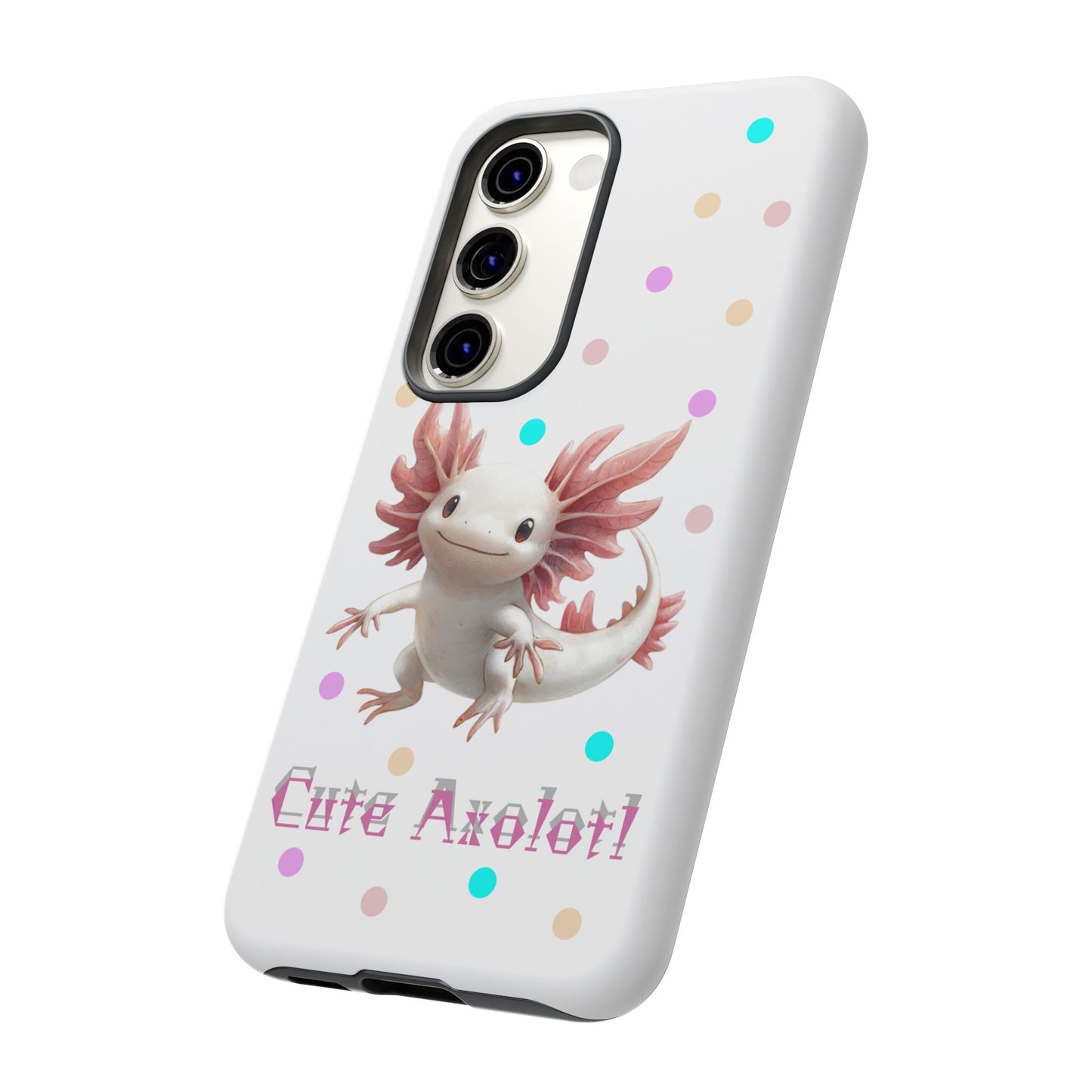Cute Axolotl Phone Case, Kawaii Phone Cover, Gifts for Kids, Animal Lover Accessories, Cute Axolotl Design