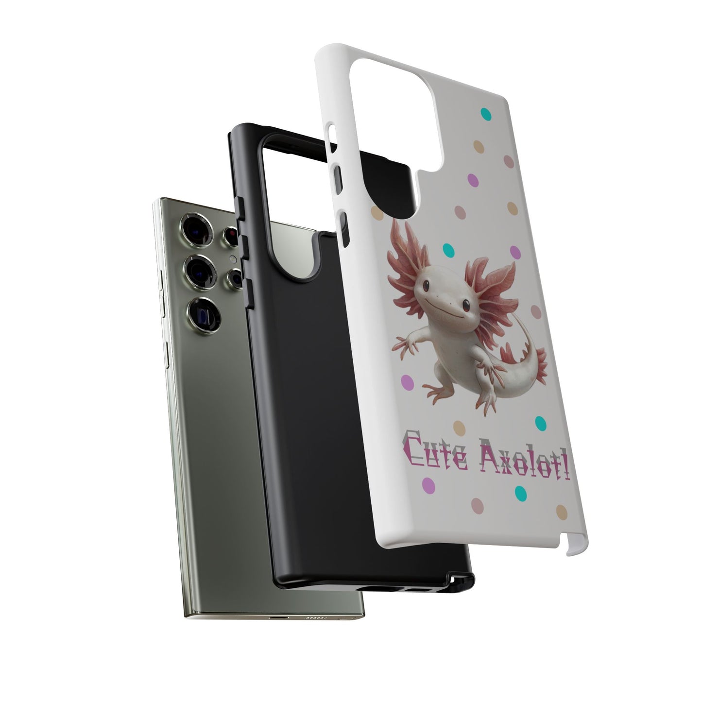 Cute Axolotl Phone Case, Kawaii Phone Cover, Gifts for Kids, Animal Lover Accessories, Cute Axolotl Design