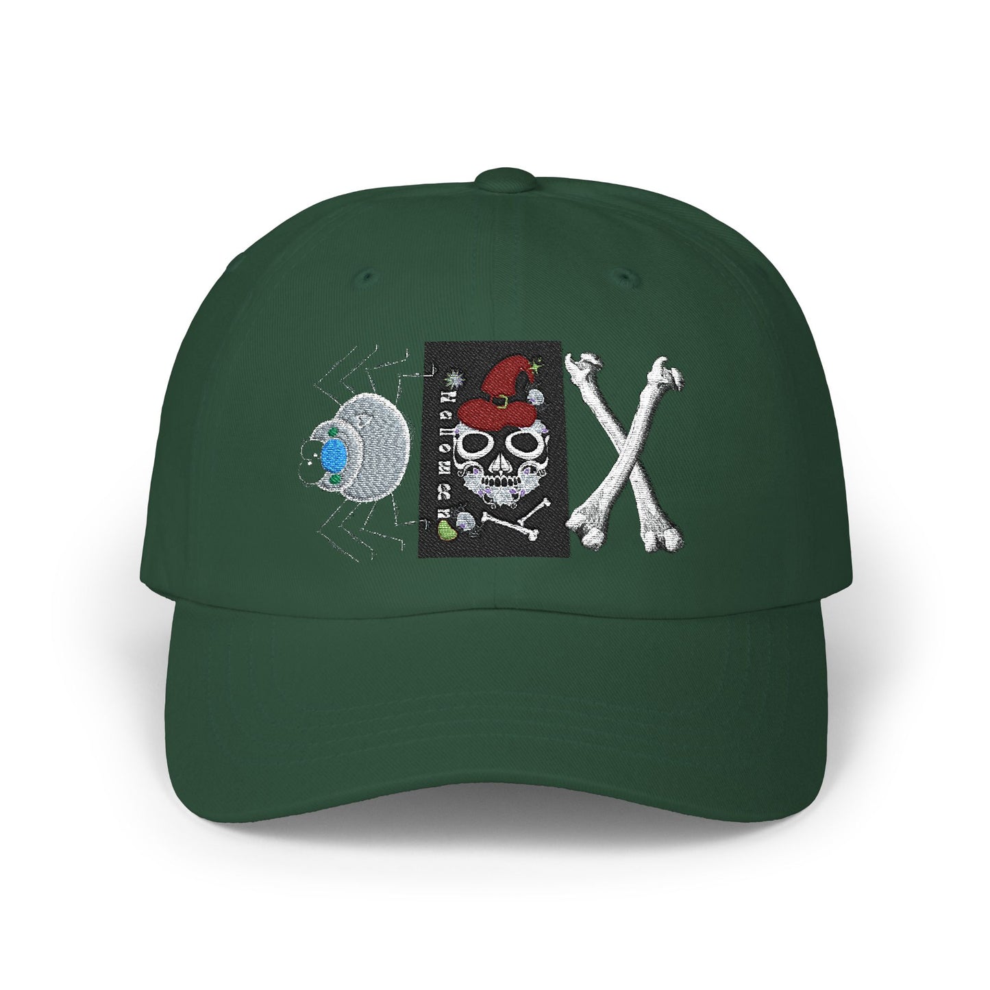 Classic Dad Cap with Unique Skull Design, Casual Cap, Gift for Dad, Summer Hat, Unisex Fashion Accessory, Unique Halloween October 31 Holiday Hat | USA Gothic Casual Cap