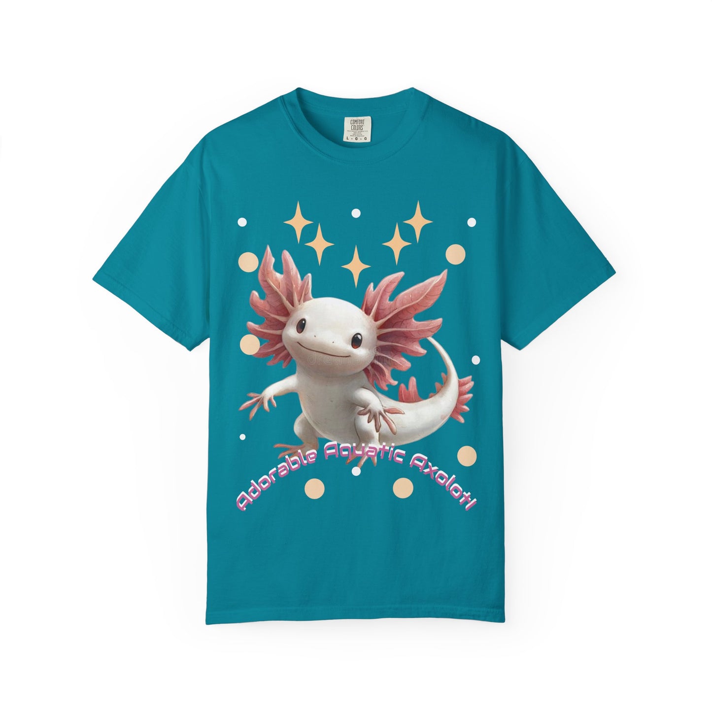 Cute Axolotl T-Shirt for Nature Lovers, Unisex Garment-Dyed Tee, Gift for Animal Enthusiasts, Casual Wear, Birthday Present