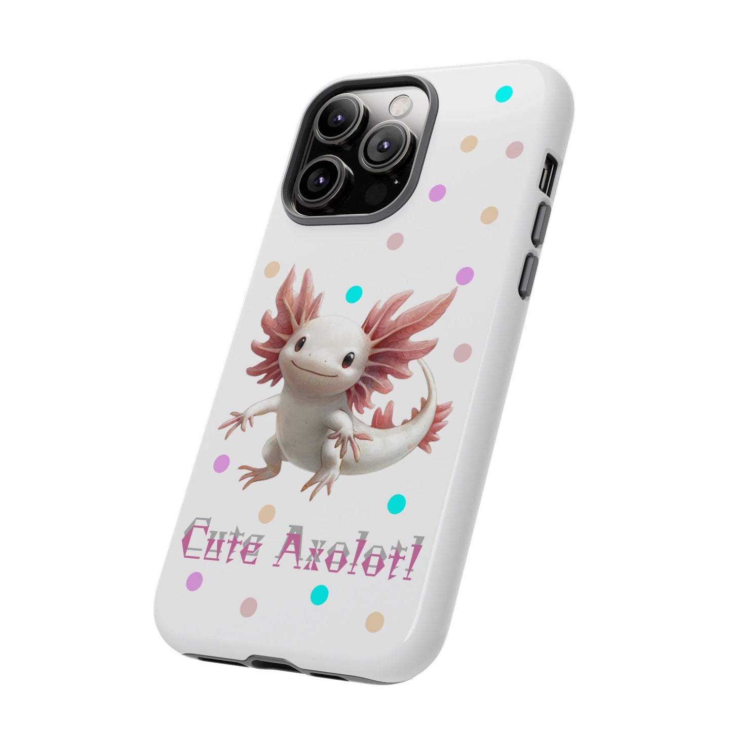 Cute Axolotl Phone Case, Kawaii Phone Cover, Gifts for Kids, Animal Lover Accessories, Cute Axolotl Design