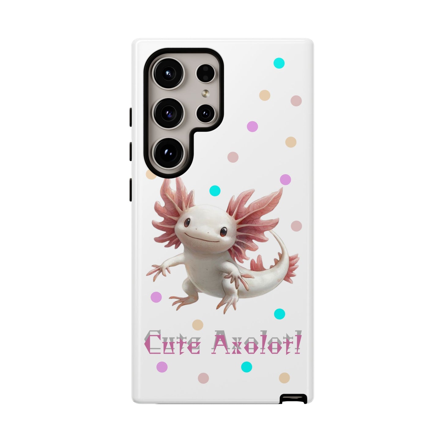 Cute Axolotl Phone Case, Kawaii Phone Cover, Gifts for Kids, Animal Lover Accessories, Cute Axolotl Design