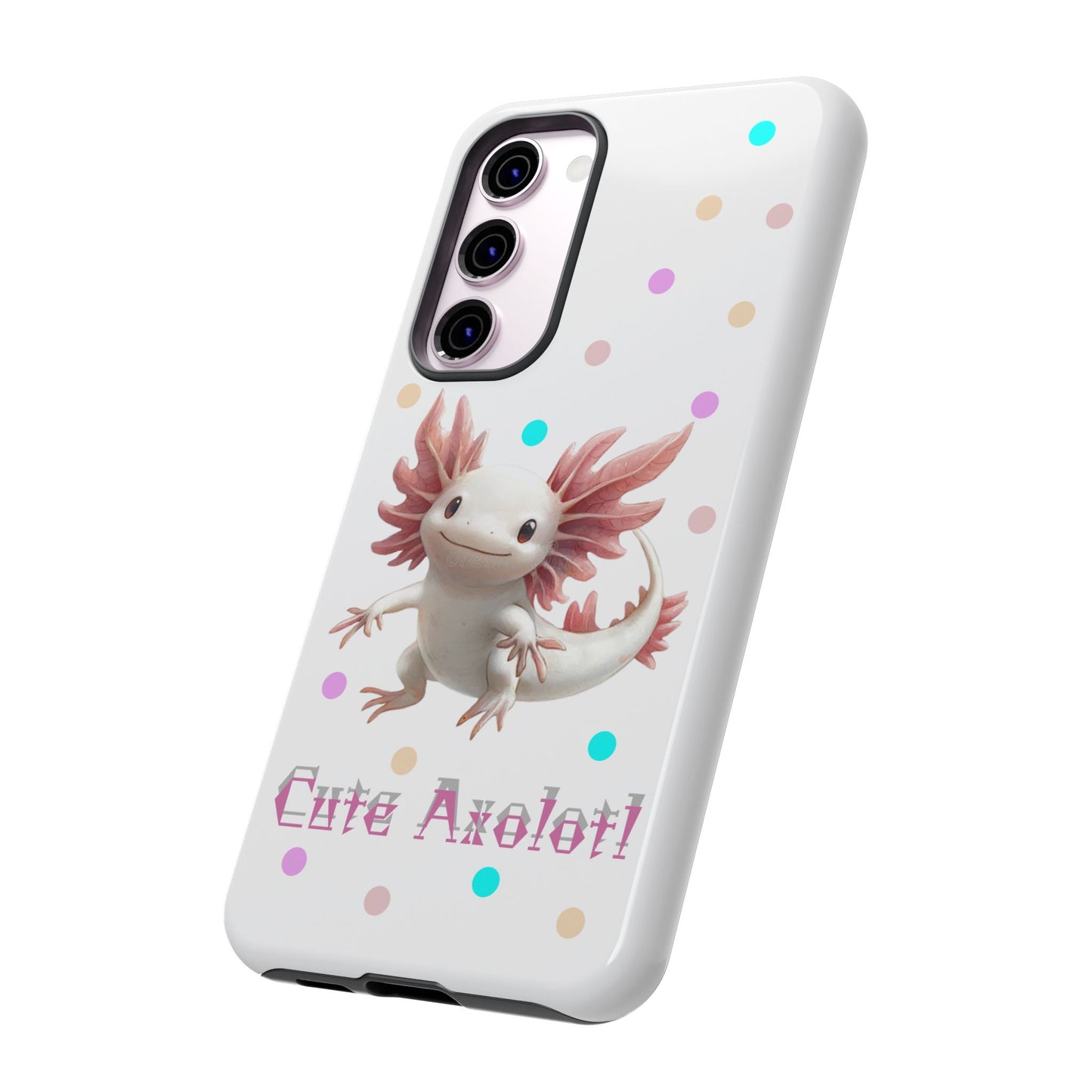 Cute Axolotl Phone Case, Kawaii Phone Cover, Gifts for Kids, Animal Lover Accessories, Cute Axolotl Design