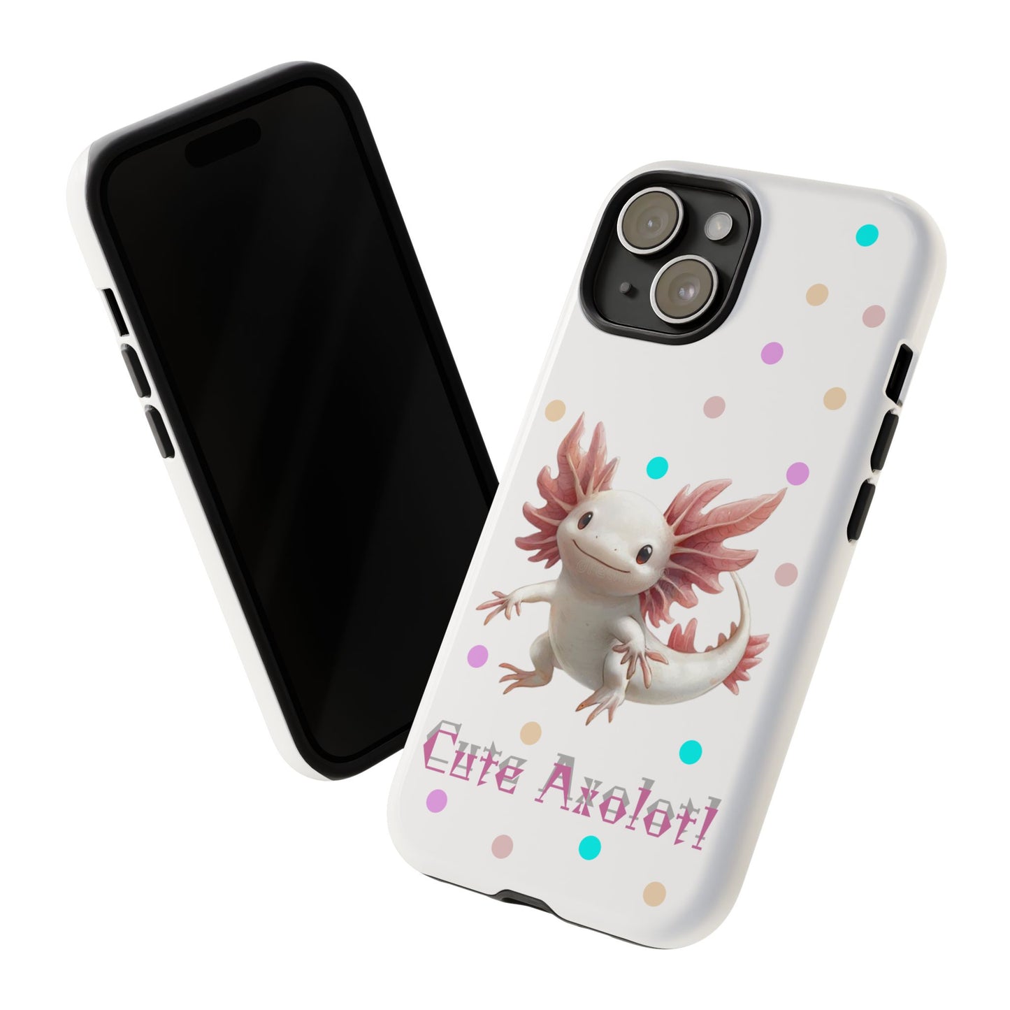 Cute Axolotl Phone Case, Kawaii Phone Cover, Gifts for Kids, Animal Lover Accessories, Cute Axolotl Design