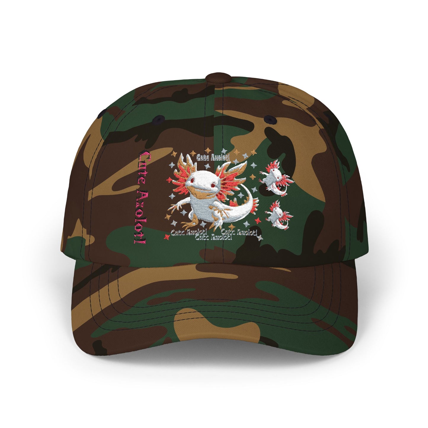 Cute Axolotl Dad Cap, Casual Cap for Animal Lovers, Gifts for Fathers, Summer Accessories, Trendy Dad Hat, Outdoor Wear