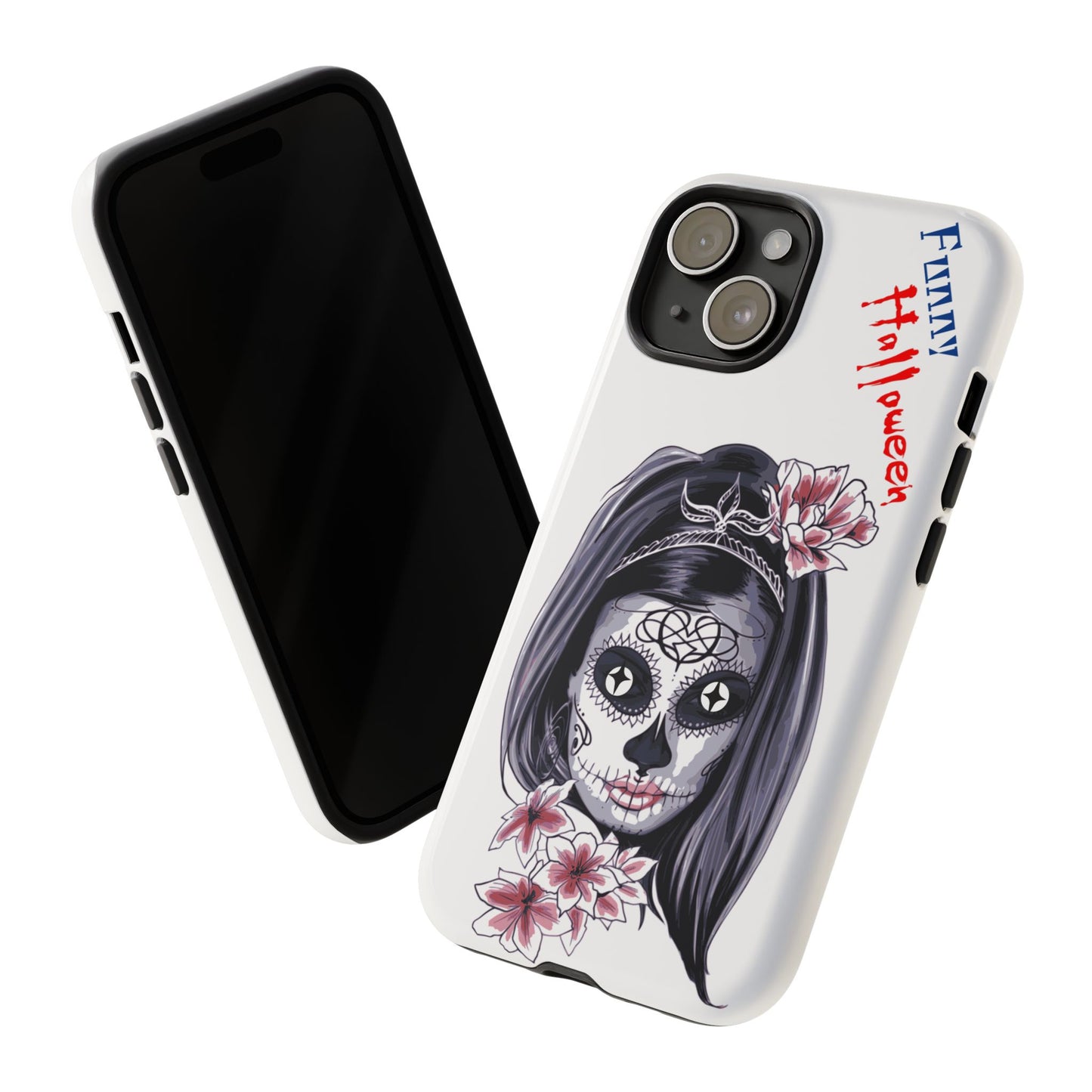 Halloween Phone Case, Funny Skull Design, Tough Cases, Unique Gifts, Spooky Decor, Holiday Essentials, Halloween Decor