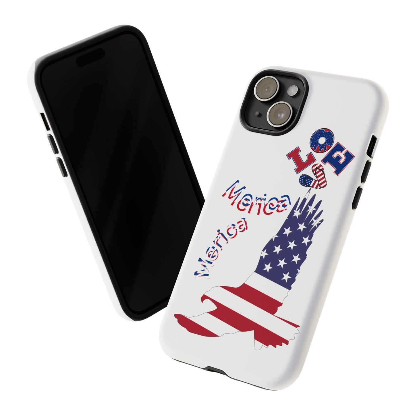 Patriotic Phone Case, Love America Design, American Flag Accessory, Perfect Gift for Veterans, Independence Day, Memorial Day