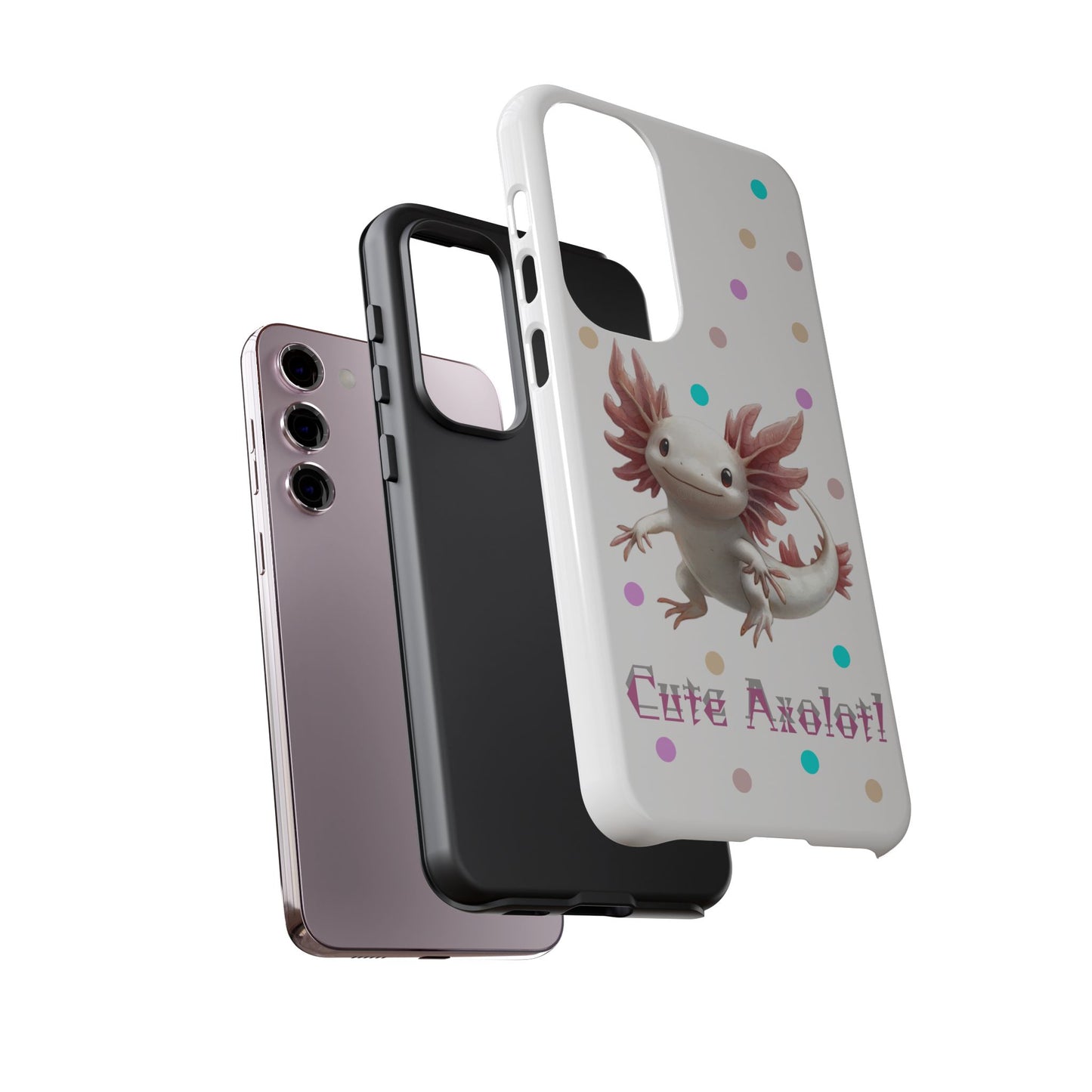 Cute Axolotl Phone Case, Kawaii Phone Cover, Gifts for Kids, Animal Lover Accessories, Cute Axolotl Design