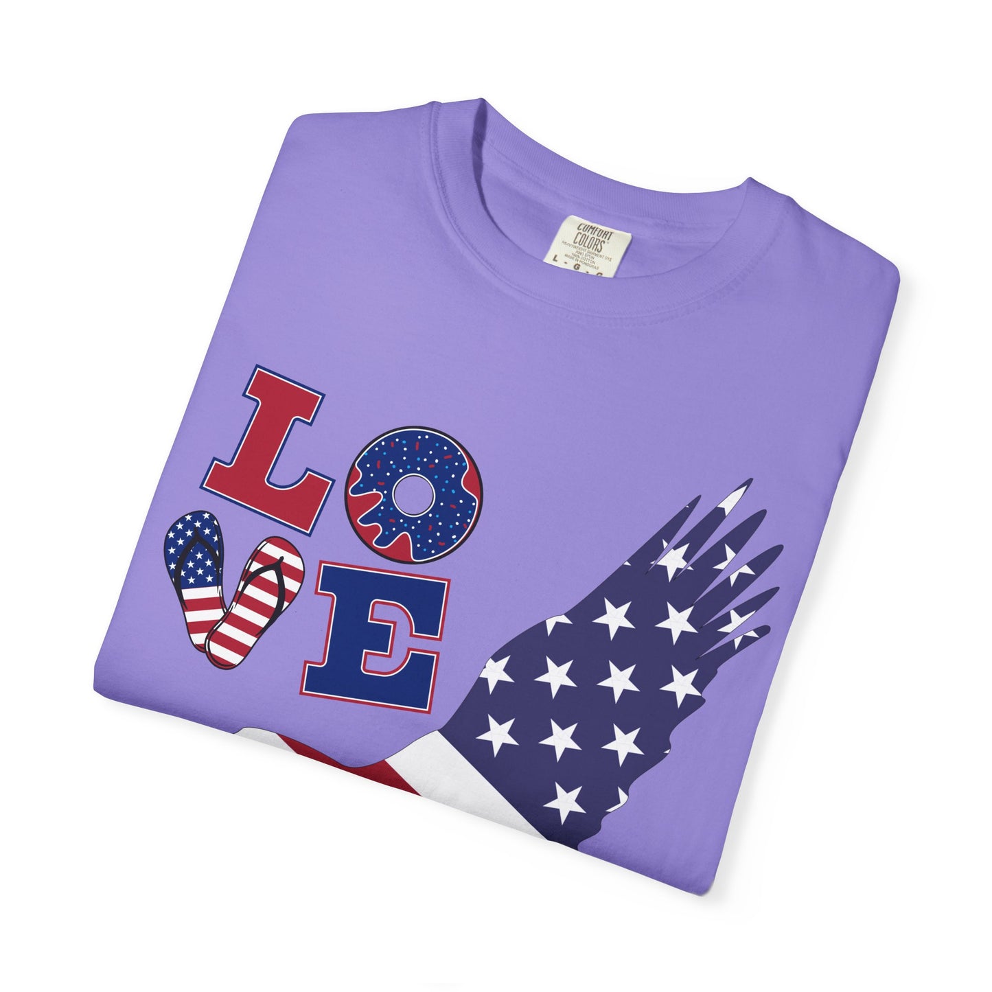 Patriotic Graphic T-Shirt, Love Merica Tee, July 4th Apparel, Unisex Independence Day Shirt, USA Pride Gift, Casual Summer Top