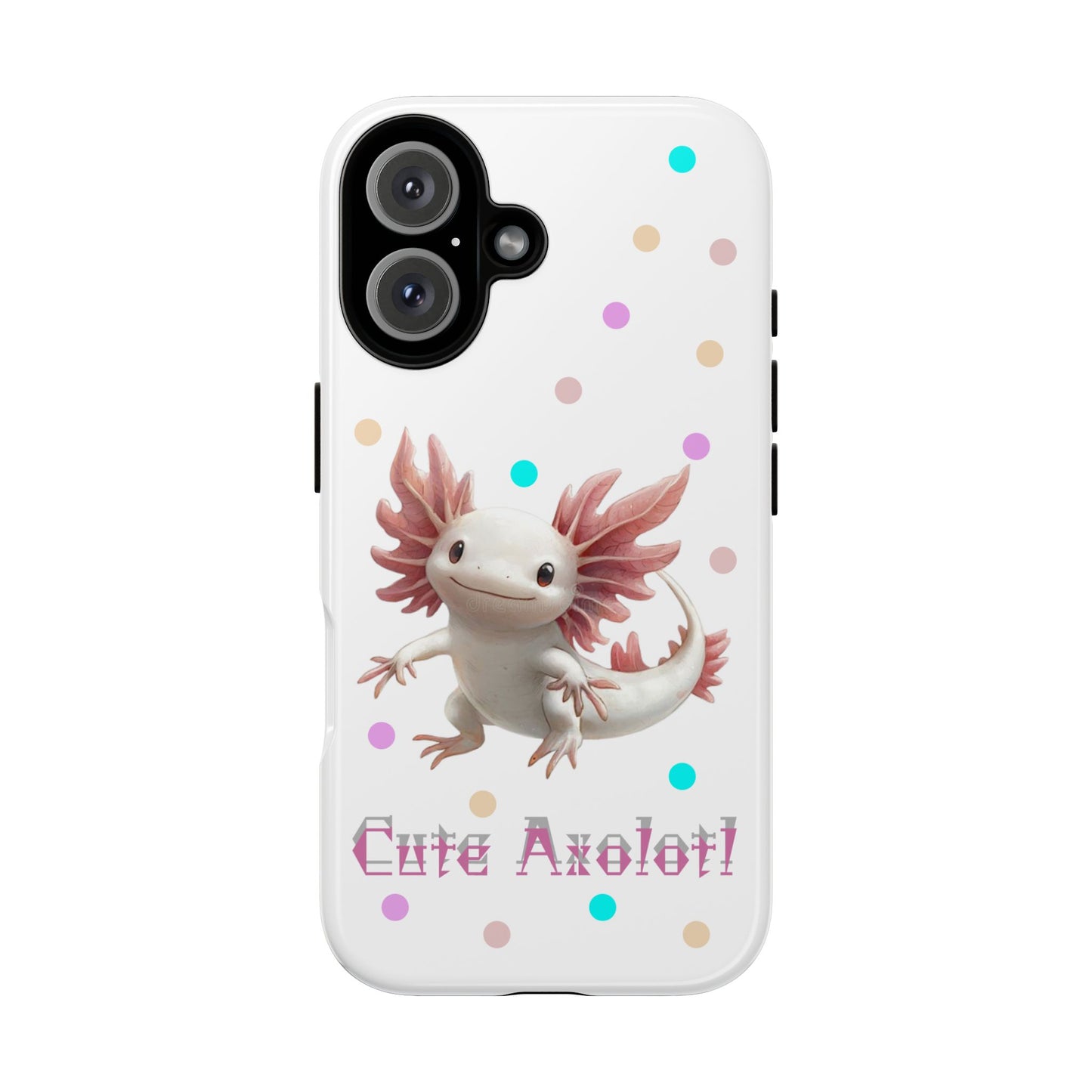 Cute Axolotl Phone Case, Kawaii Phone Cover, Gifts for Kids, Animal Lover Accessories, Cute Axolotl Design
