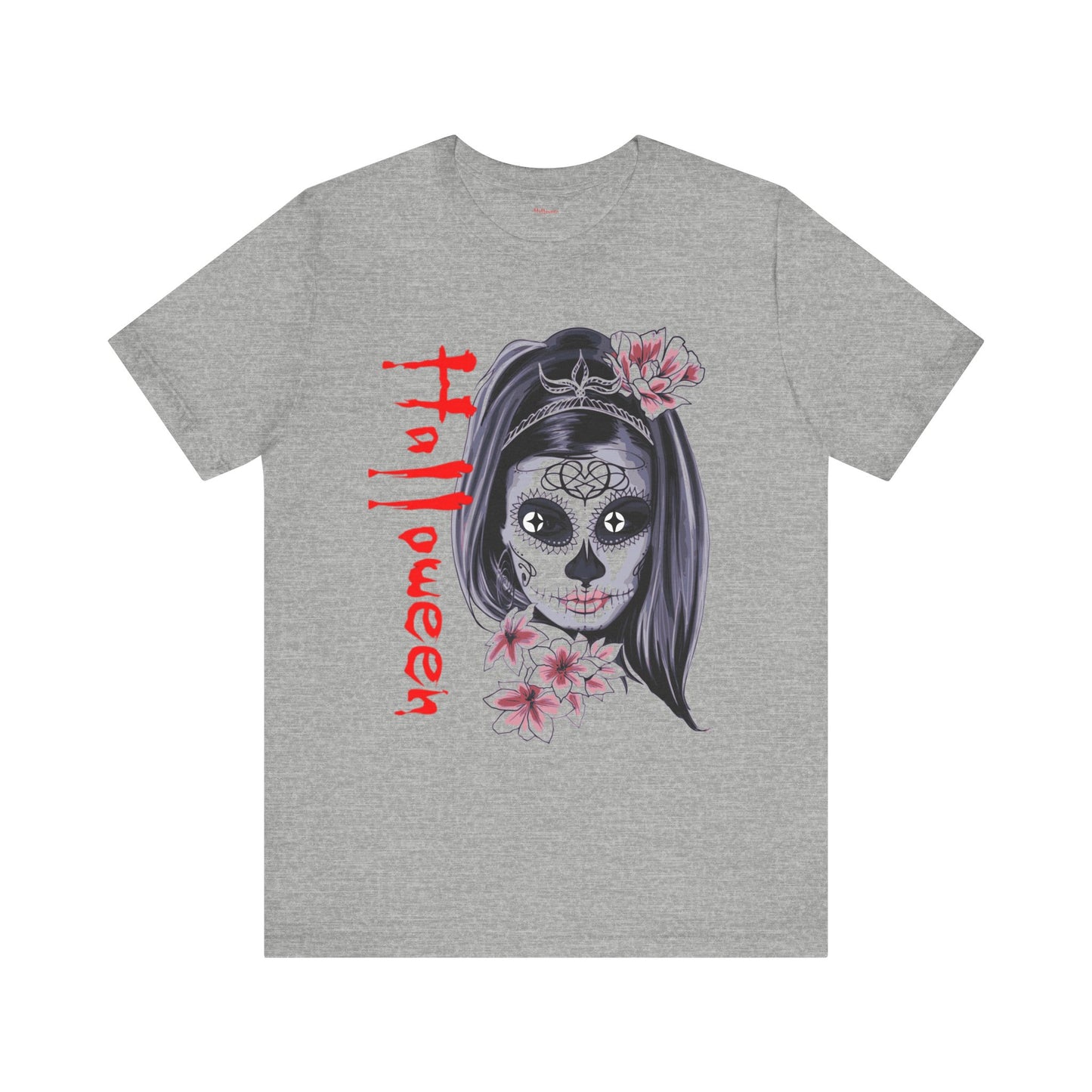 Halloween T-Shirt – Día de los Muertos Skull Shirt | Spooky October 31 Holiday Tee USA, Halloween Sugar Skull Tee, Unisex , Spooky Graphic Tee, Festival Wear