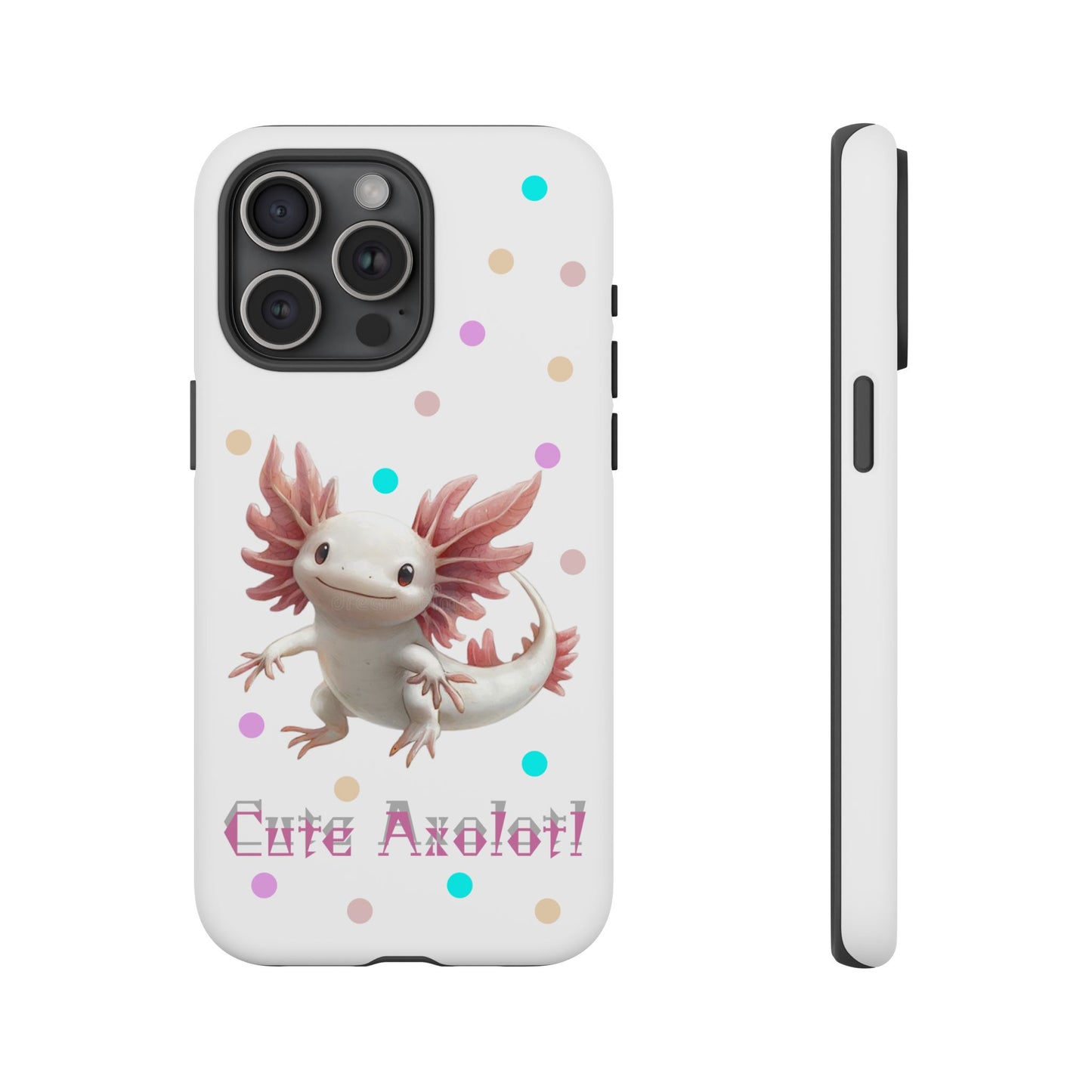 Cute Axolotl Phone Case, Kawaii Phone Cover, Gifts for Kids, Animal Lover Accessories, Cute Axolotl Design