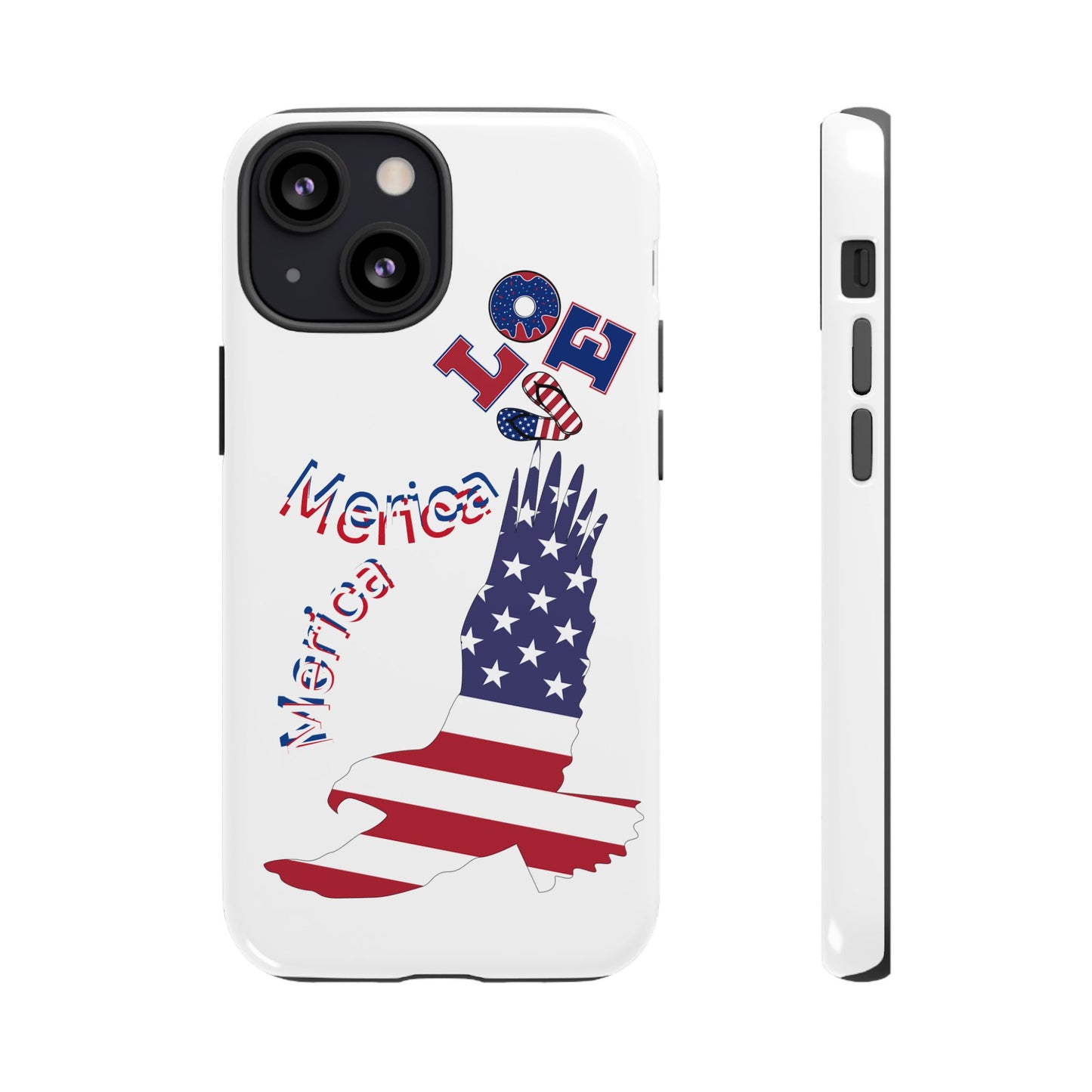 Patriotic Phone Case, Love America Design, American Flag Accessory, Perfect Gift for Veterans, Independence Day, Memorial Day
