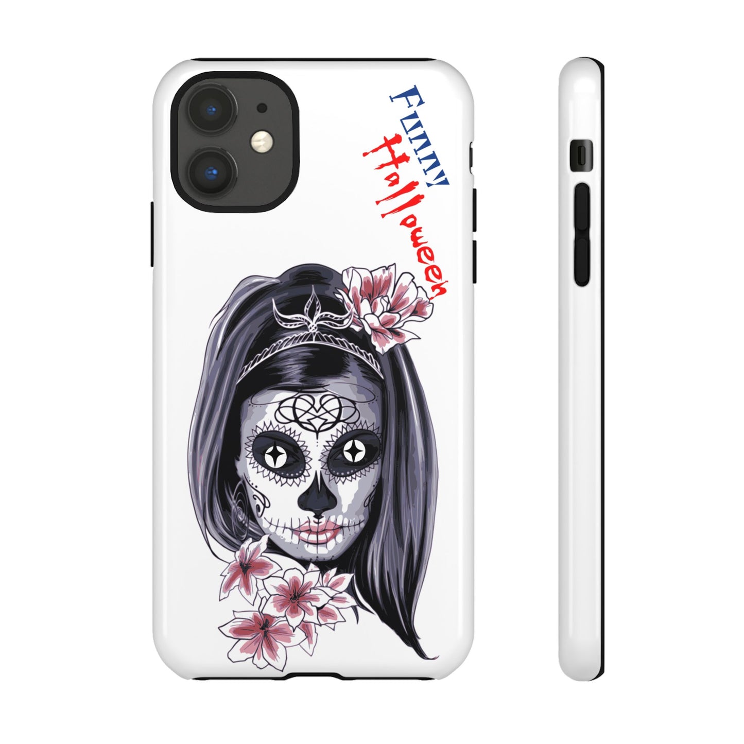 Halloween Phone Case, Funny Skull Design, Tough Cases, Unique Gifts, Spooky Decor, Holiday Essentials, Halloween Decor