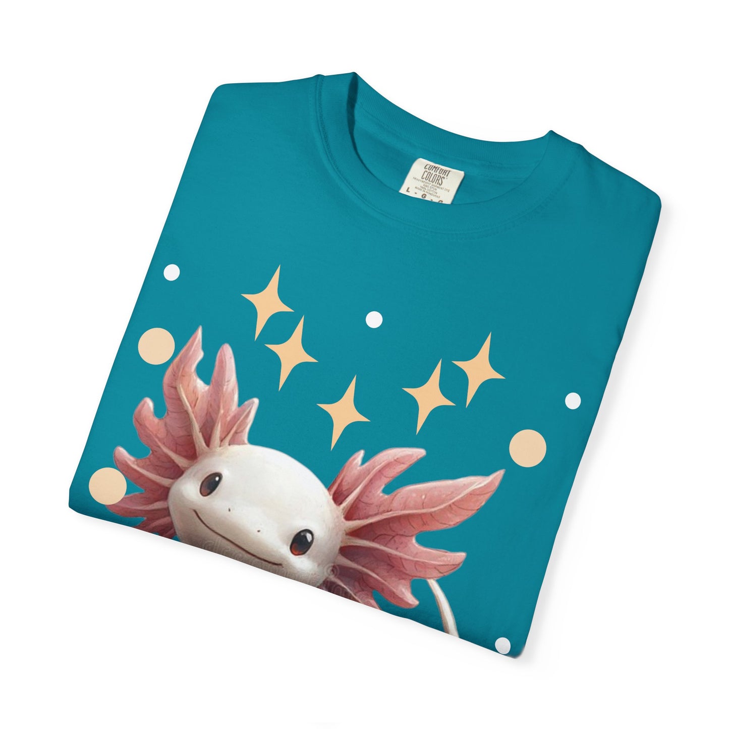 Cute Axolotl T-Shirt for Nature Lovers, Unisex Garment-Dyed Tee, Gift for Animal Enthusiasts, Casual Wear, Birthday Present