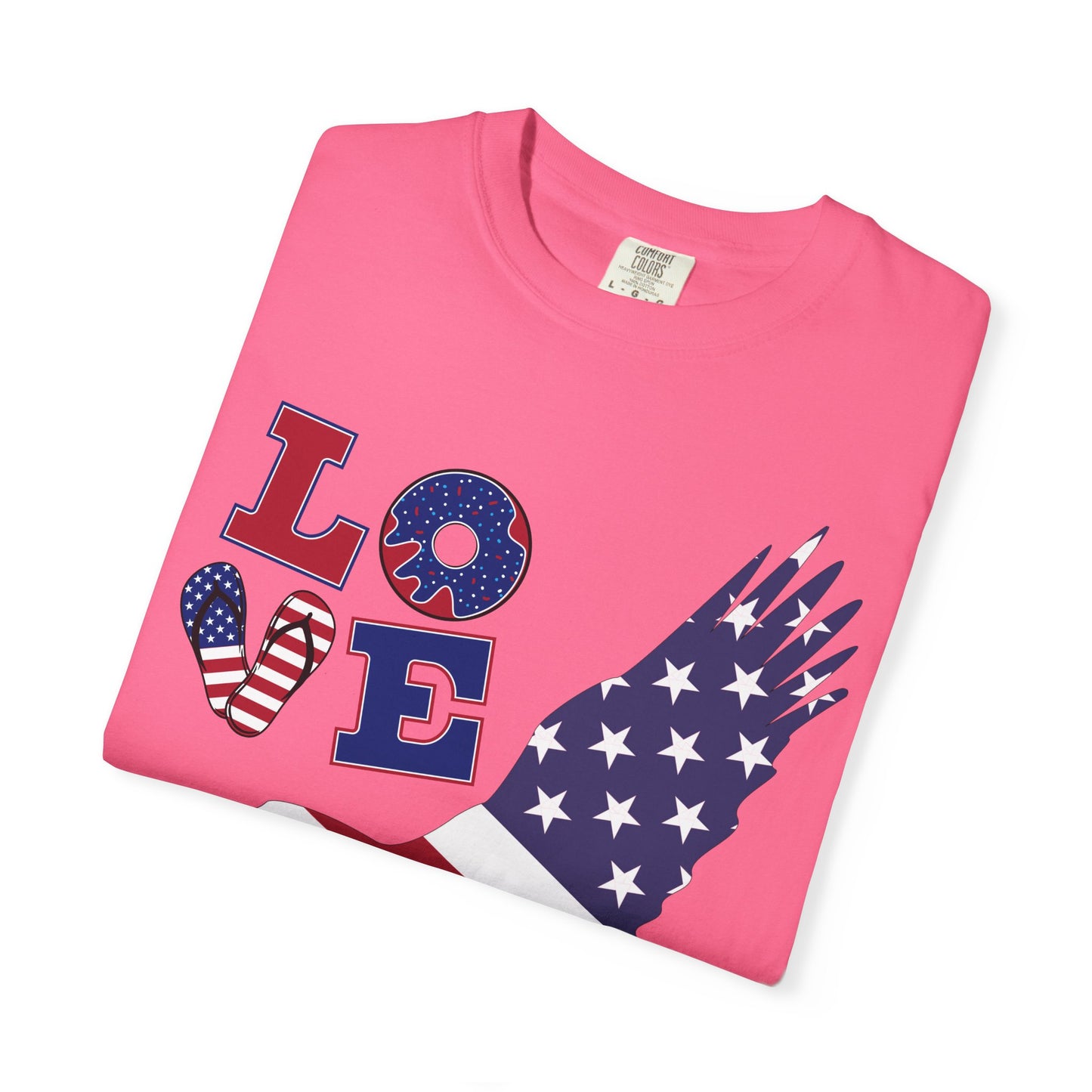Patriotic Graphic T-Shirt, Love Merica Tee, July 4th Apparel, Unisex Independence Day Shirt, USA Pride Gift, Casual Summer Top