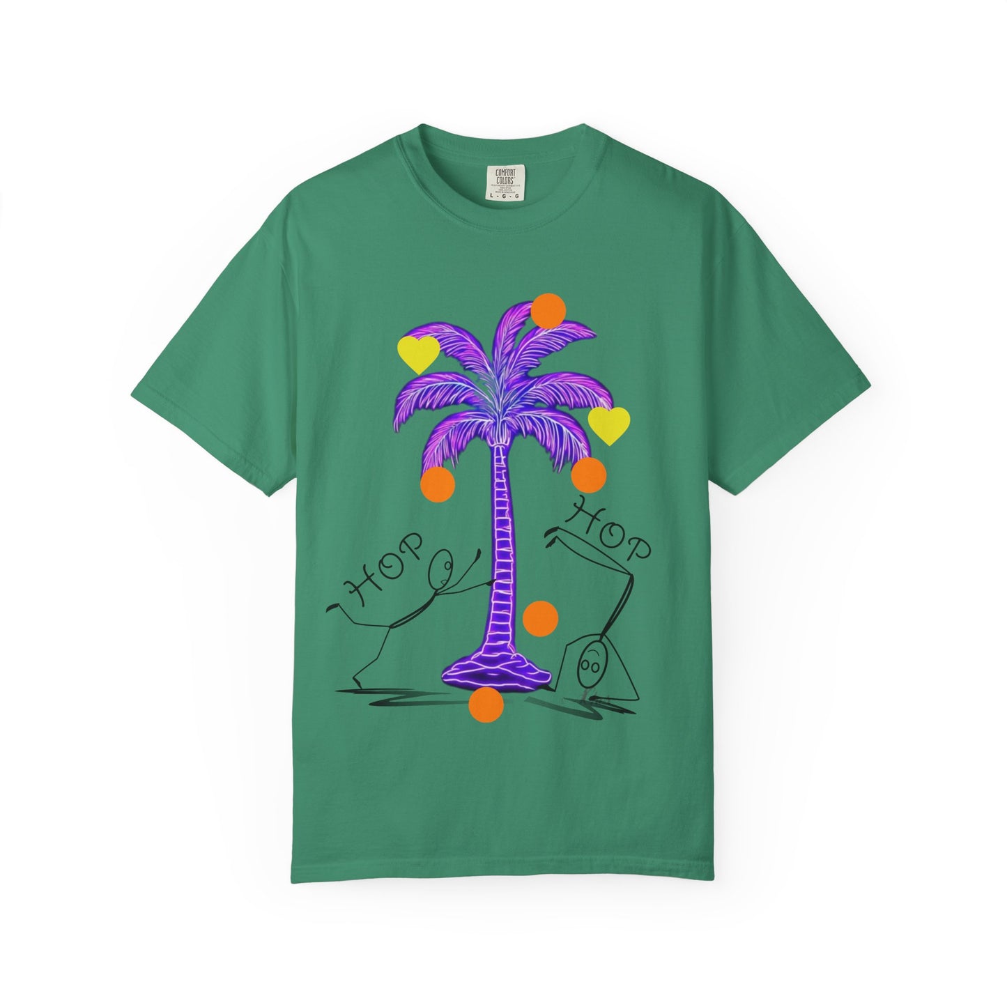 Vibrant Palm Tree Unisex T-Shirt, Casual Summer Wear, Gift for Beach Lovers, Fun Graphic Tee, Vacation Outfit, Artistic Summer Style
