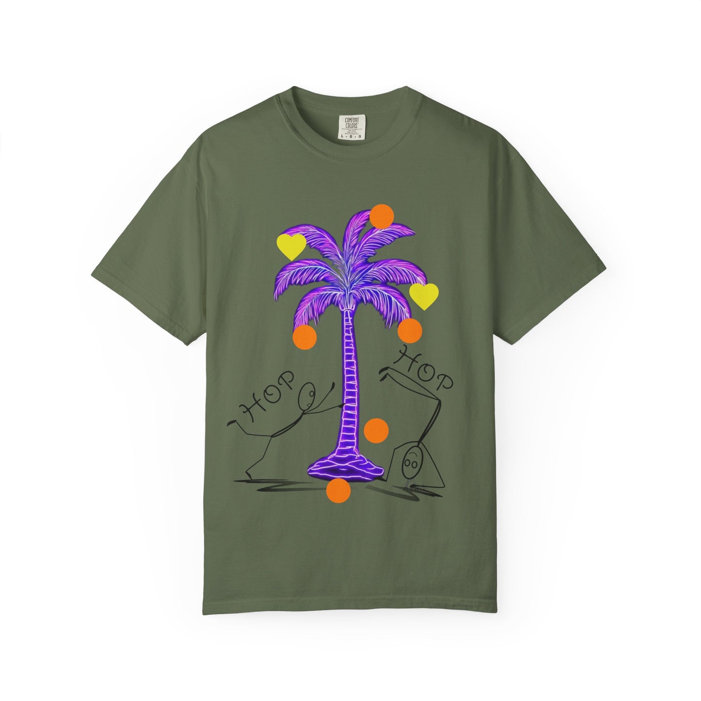 Vibrant Palm Tree Unisex T-Shirt, Casual Summer Wear, Gift for Beach Lovers, Fun Graphic Tee, Vacation Outfit, Artistic Summer Style