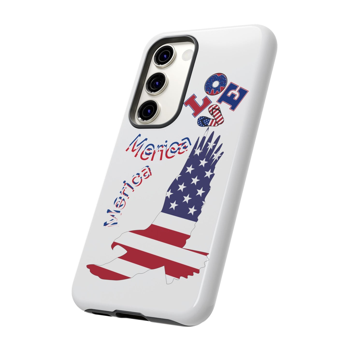 Patriotic Phone Case, Love America Design, American Flag Accessory, Perfect Gift for Veterans, Independence Day, Memorial Day