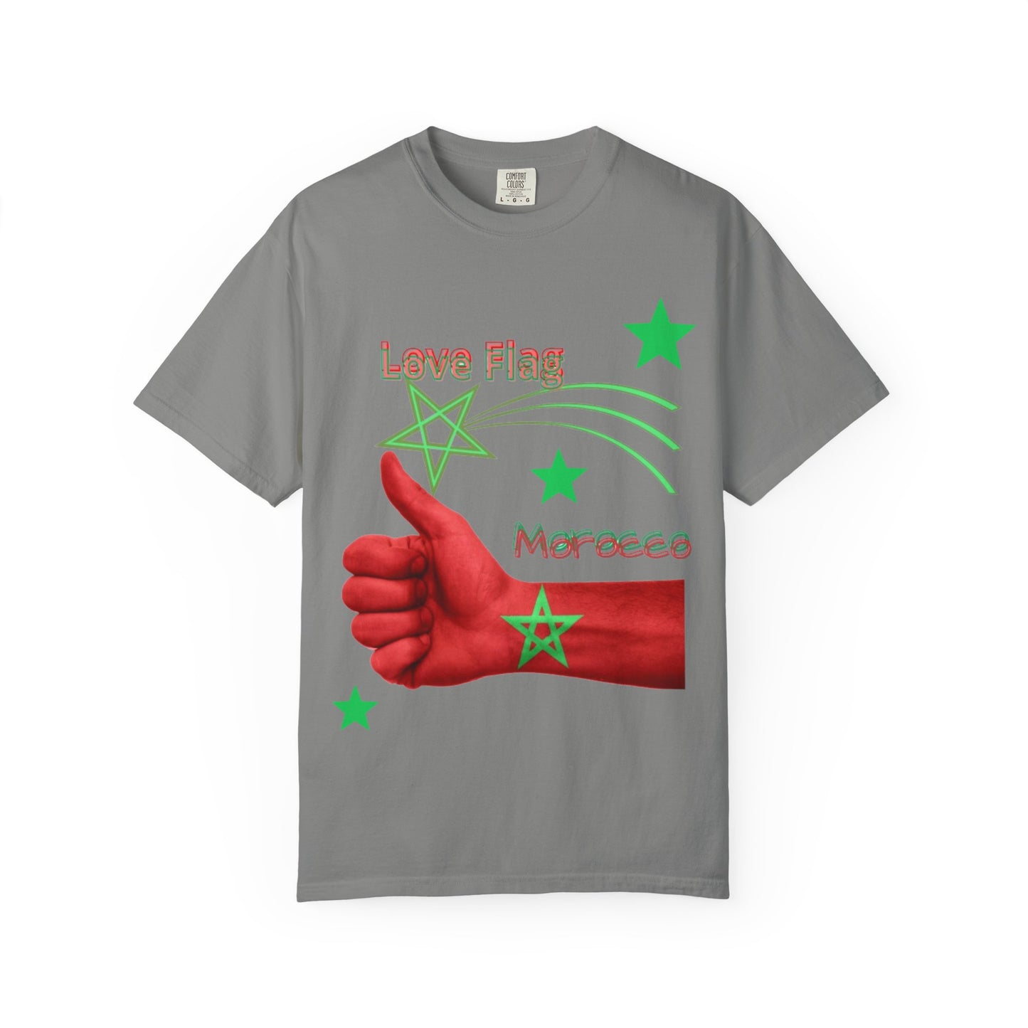 Moroccan Love Flag T-Shirt, Unisex Tee, Casual Wear, Gifts for Travelers, Unique Souvenir, Summer Fashion