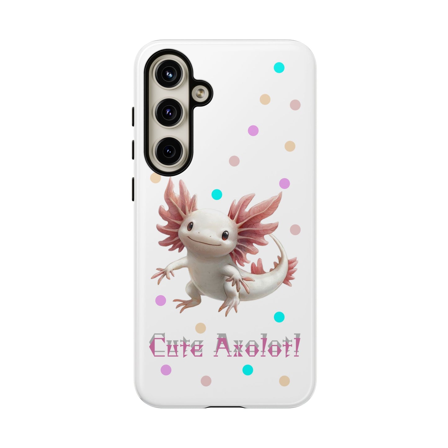 Cute Axolotl Phone Case, Kawaii Phone Cover, Gifts for Kids, Animal Lover Accessories, Cute Axolotl Design
