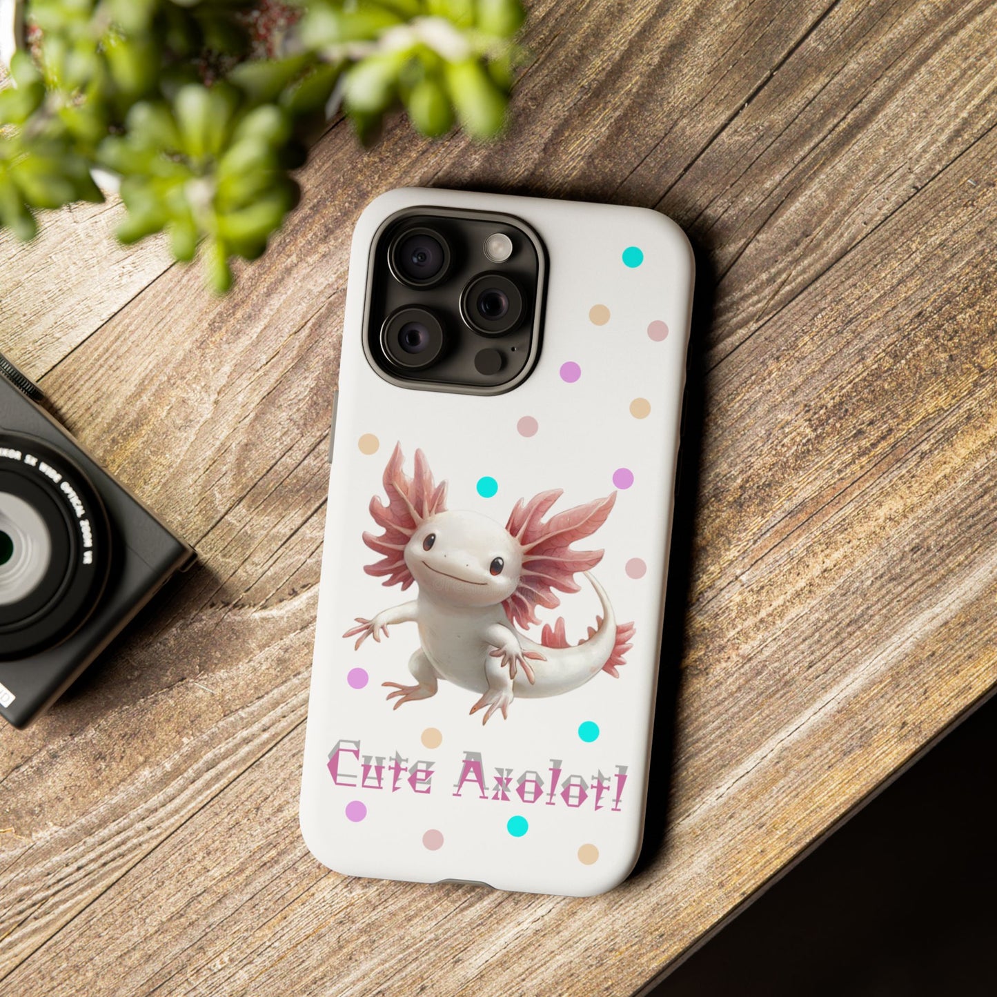 Cute Axolotl Phone Case, Kawaii Phone Cover, Gifts for Kids, Animal Lover Accessories, Cute Axolotl Design