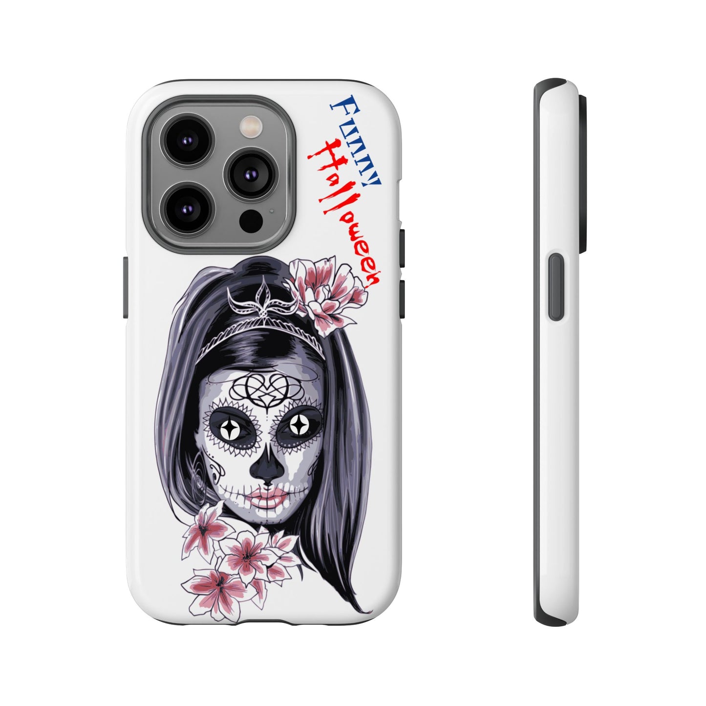 Halloween Phone Case, Funny Skull Design, Tough Cases, Unique Gifts, Spooky Decor, Holiday Essentials, Halloween Decor