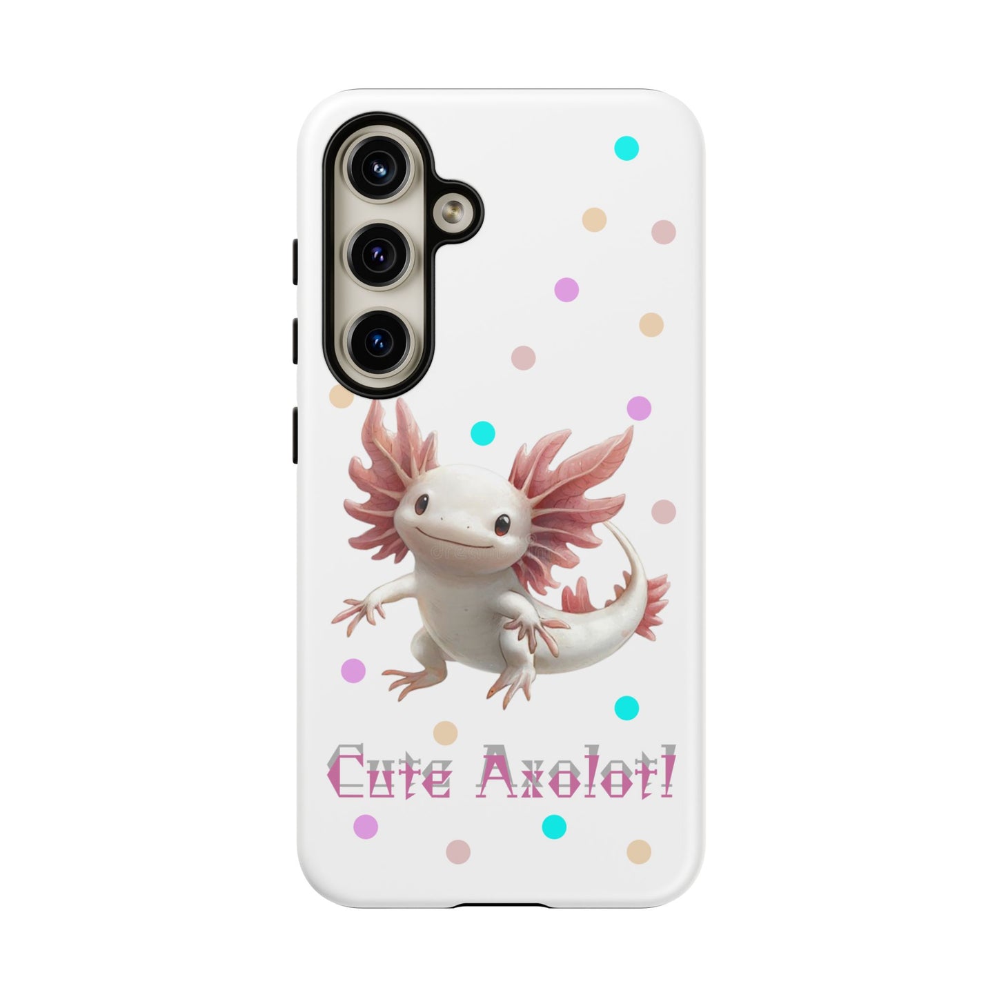 Cute Axolotl Phone Case, Kawaii Phone Cover, Gifts for Kids, Animal Lover Accessories, Cute Axolotl Design