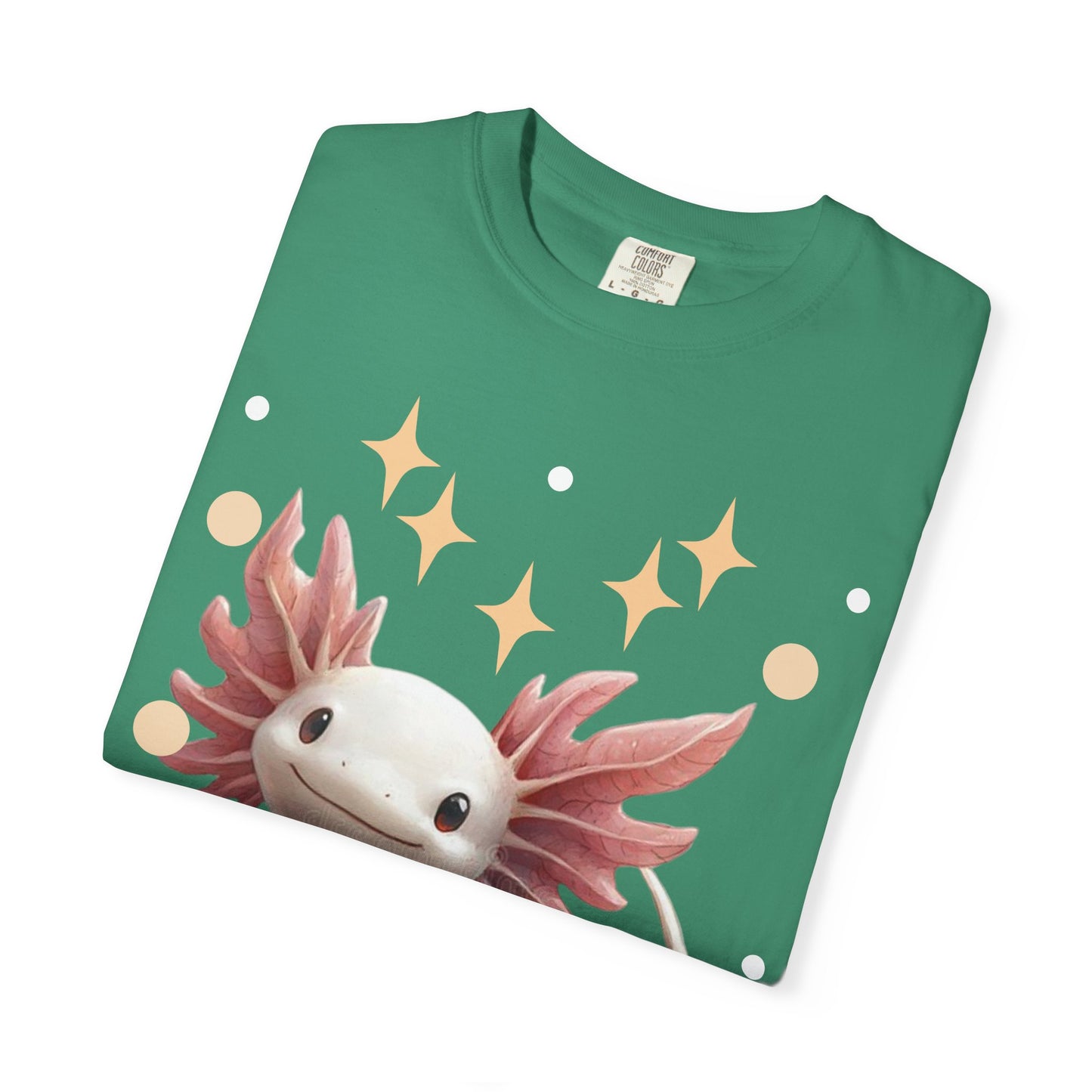 Cute Axolotl T-Shirt for Nature Lovers, Unisex Garment-Dyed Tee, Gift for Animal Enthusiasts, Casual Wear, Birthday Present