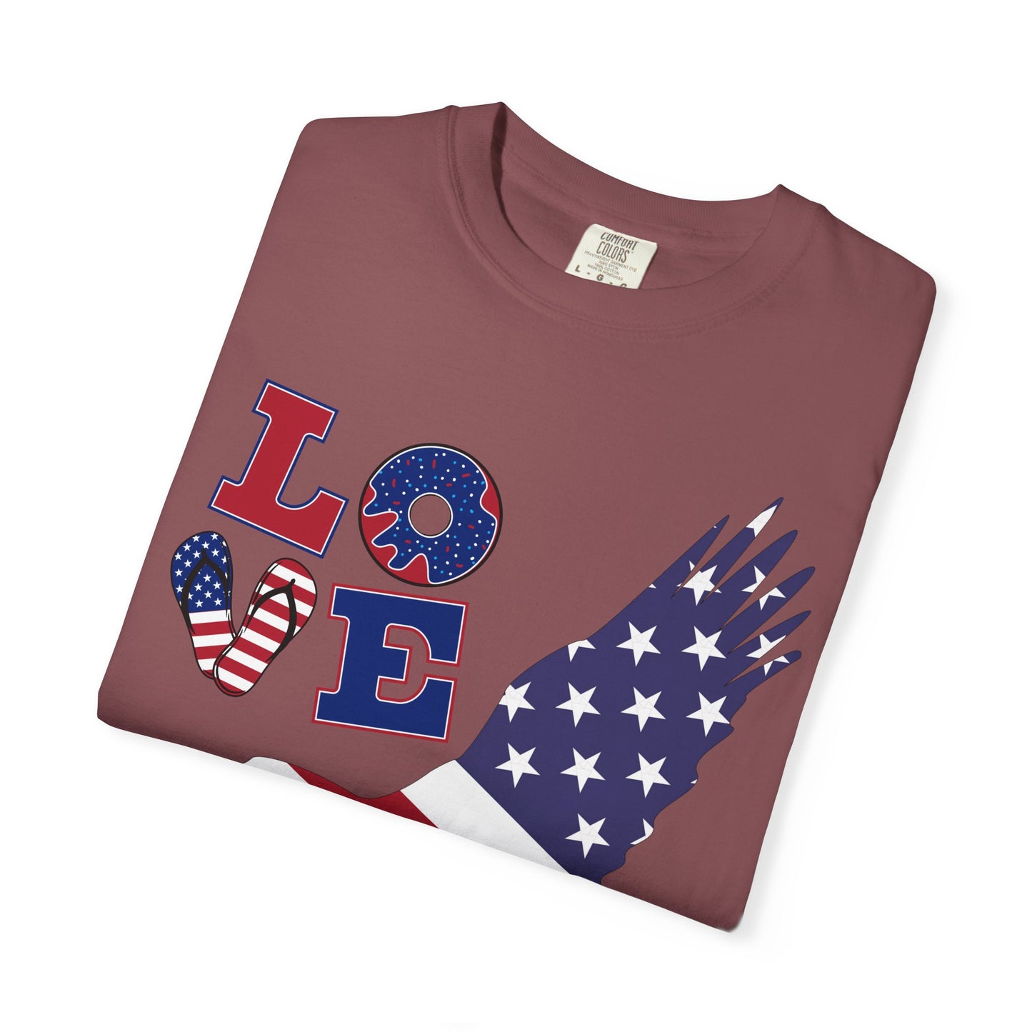 Patriotic Graphic T-Shirt, Love Merica Tee, July 4th Apparel, Unisex Independence Day Shirt, USA Pride Gift, Casual Summer Top