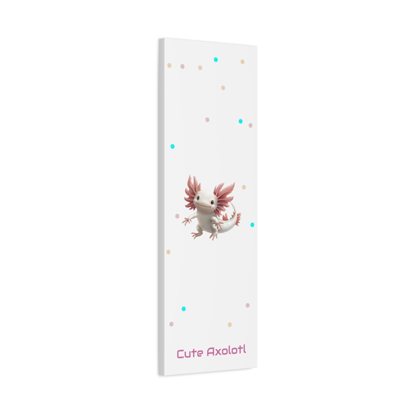 Whimsical Axolotl Canvas Art, Nursery Decor, Cute Wall Art, Kid's Room Decoration, Gift for Animal Lovers, Playful Home Accent