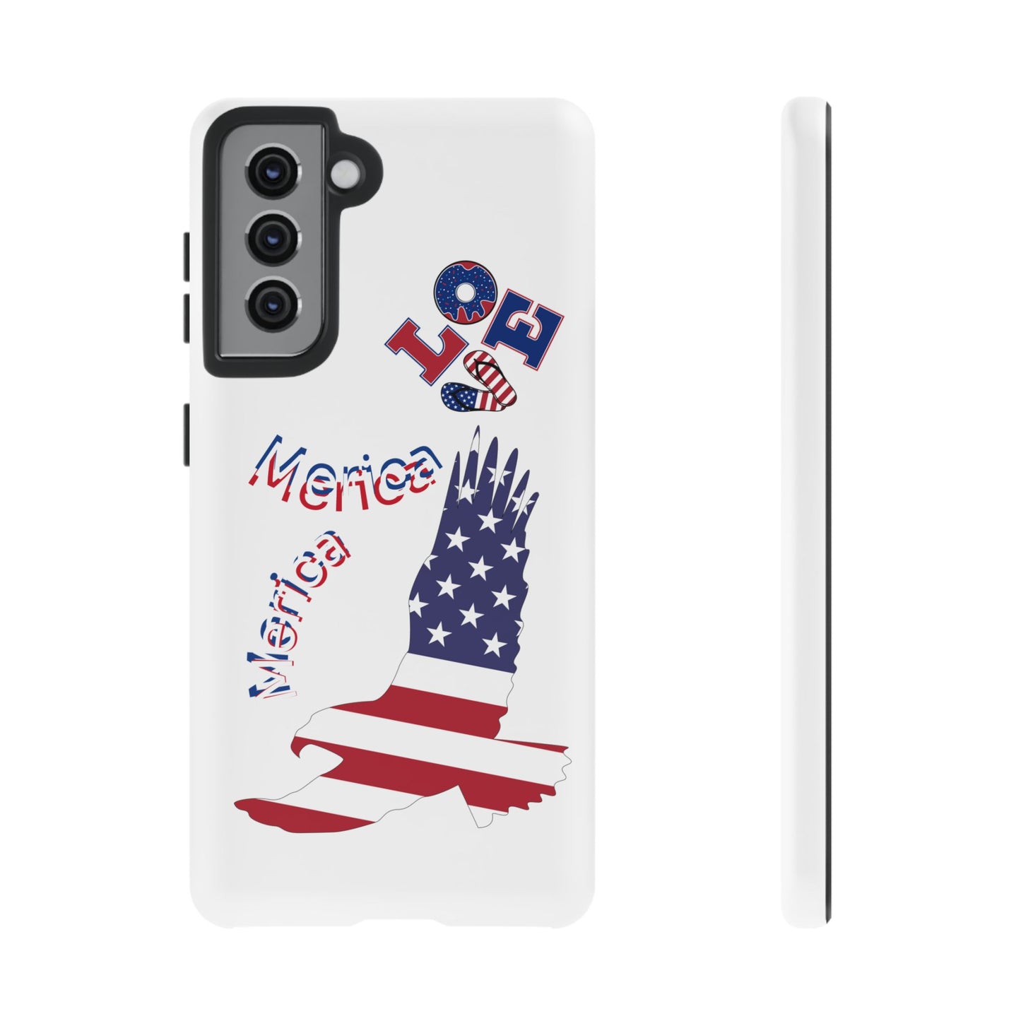 Patriotic Phone Case, Love America Design, American Flag Accessory, Perfect Gift for Veterans, Independence Day, Memorial Day